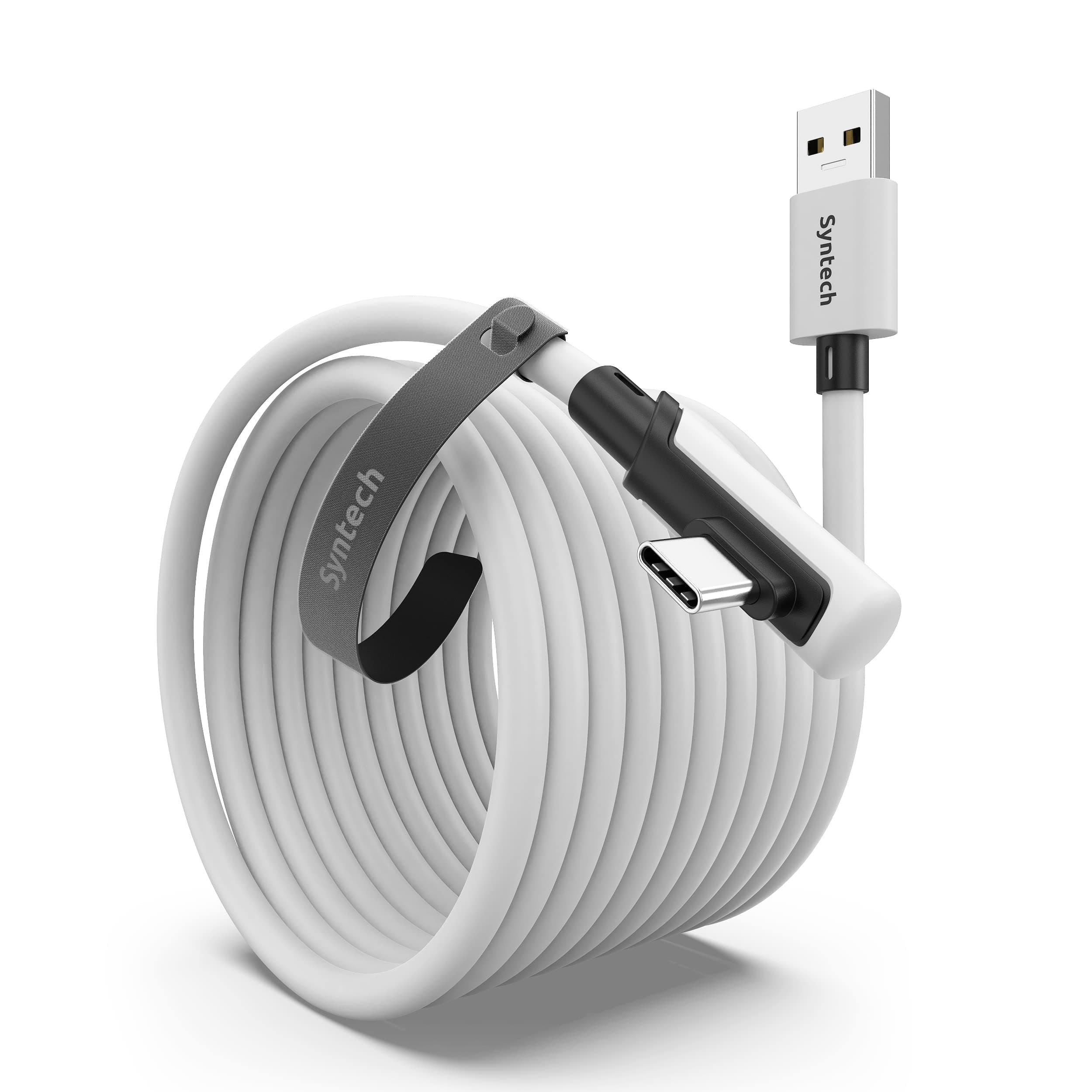 Syntech Link Cable 20 FT Compatible with Oculus/Meta Quest 3/Meta Quest2/Pro/Pico 4/Ultra Accessories and PC/SteamVR, High Speed PC Data Transfer, USB 3.0 to USB C Cable for VR Headset
