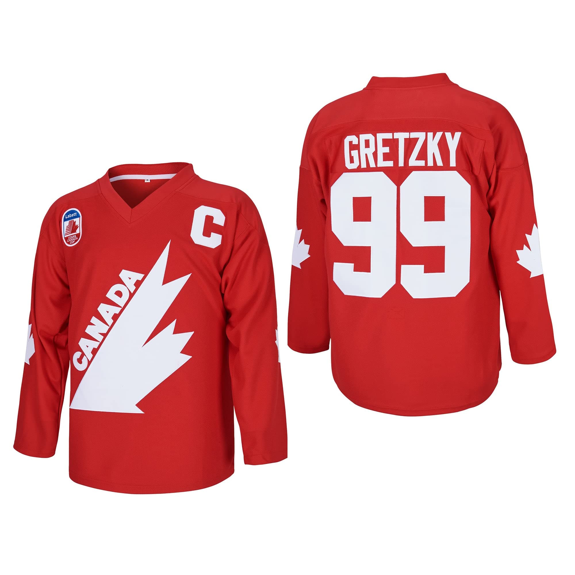 Men's #99 Gretzky Labatt Team Coupe Canada Cup Ice Hockey Jersey Stitched