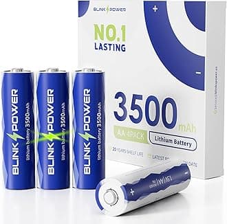 Lithium Batteries AA 4 Pack, 3500mAh NO.1 Lasting 1.5V Double A Lithium Battery 【Non-Rechargeable】