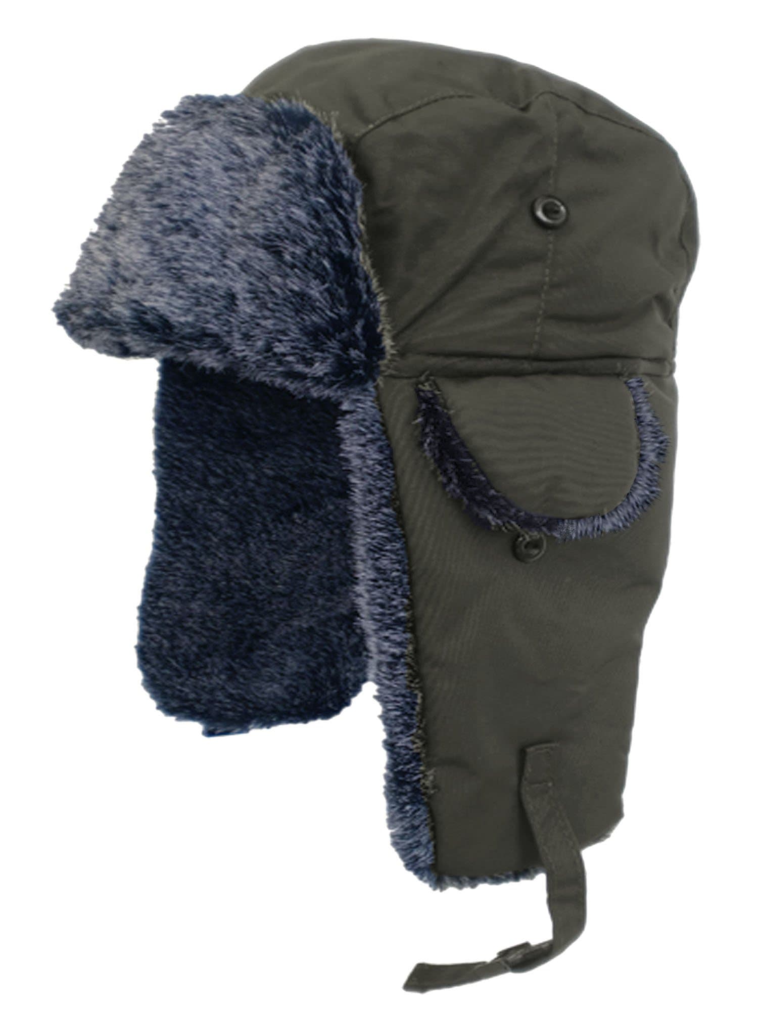 Adult Fur Lined Waterproof Trapper Hat