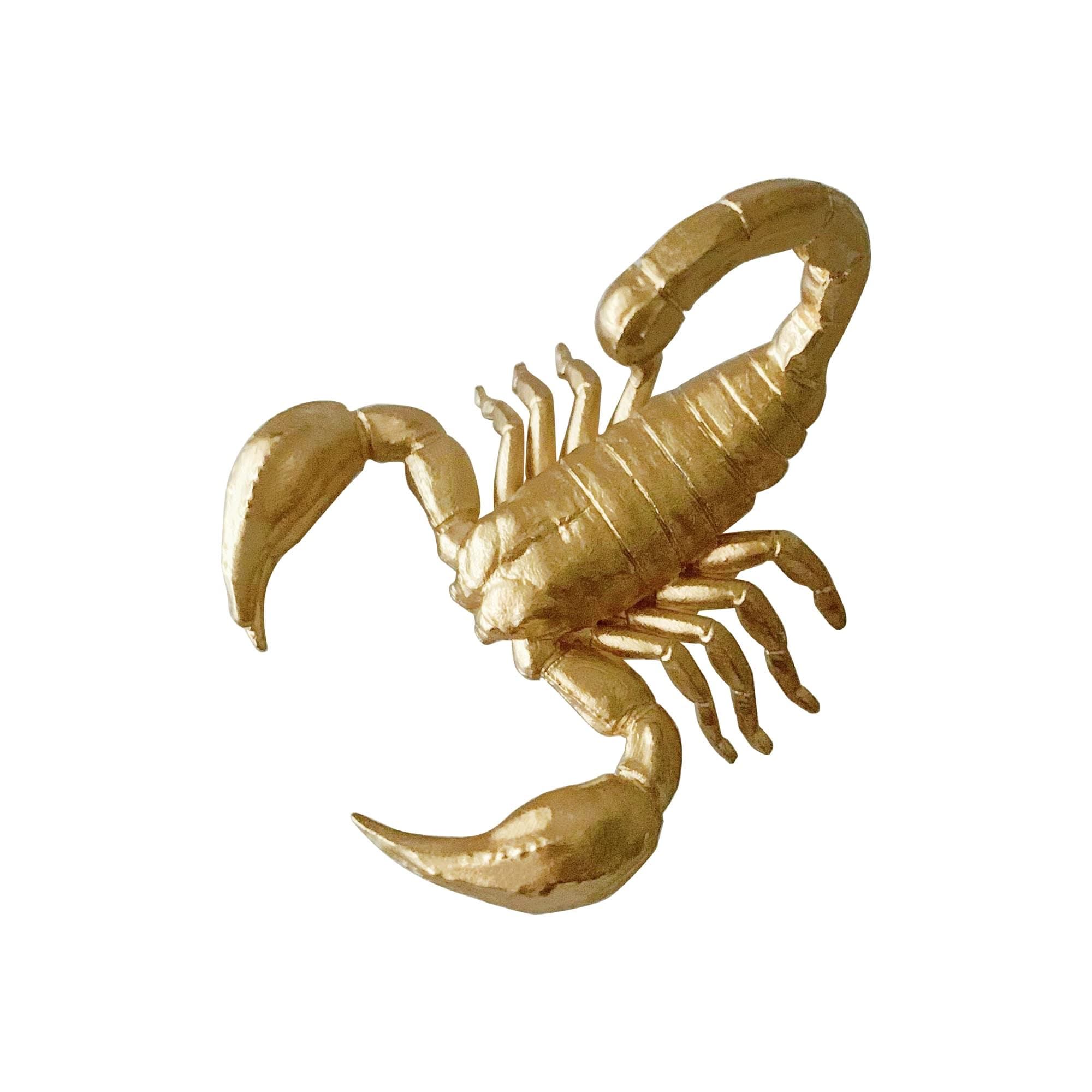 Gold Scorpion Figurine Home Decor, Solid Metal Scorpion Centerpiece Decoration, Mini Insect Ornament Animal Desk Figurines for Home Office Desktop