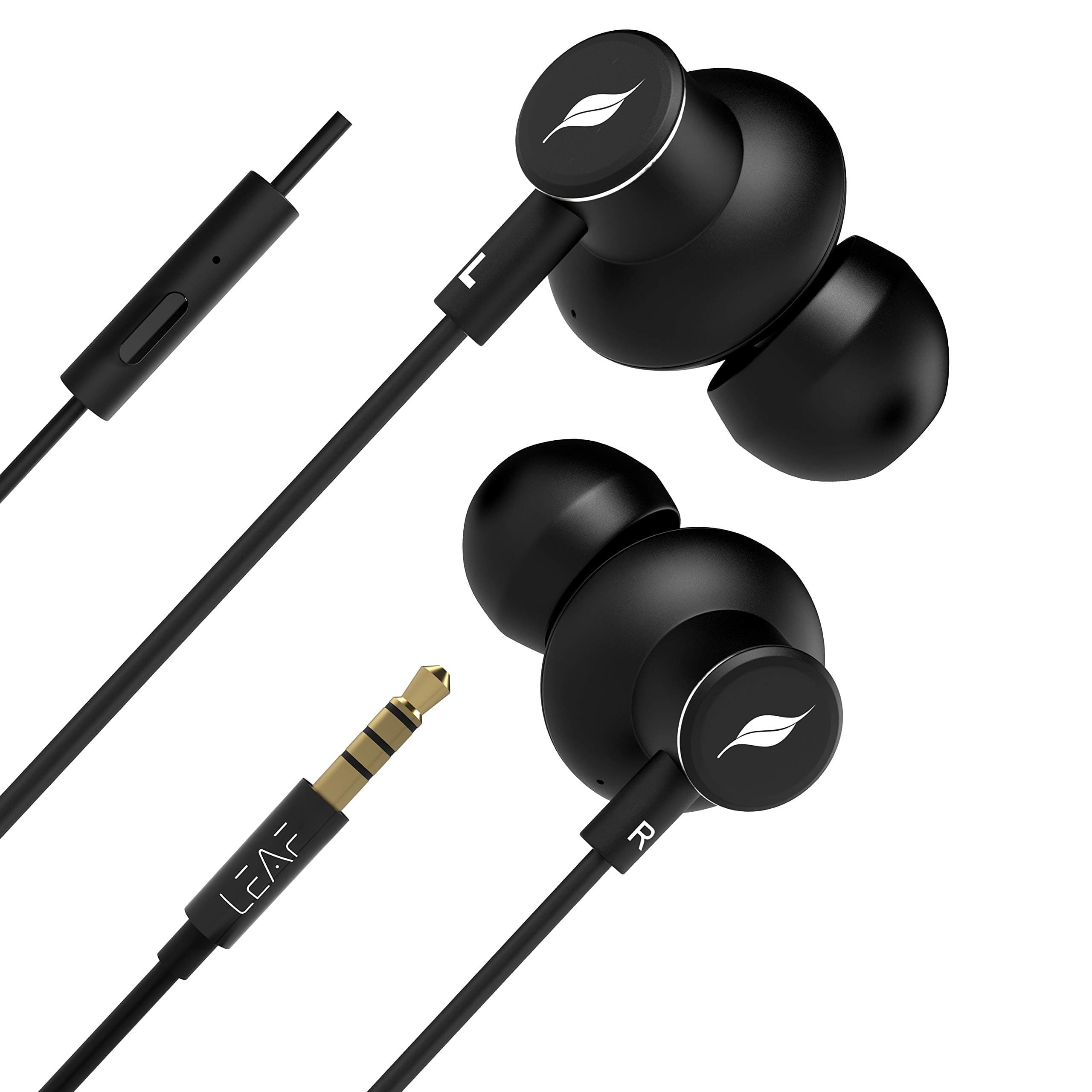 Leaf Dash Wired Earphones (Carbon Black)
