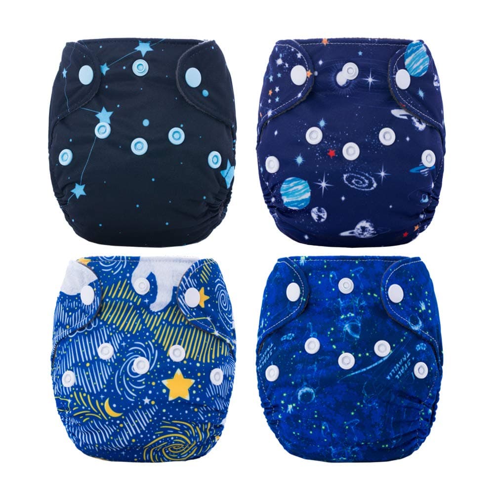 Thank u Mom Pocket Newborn Cloth Diapers for Less Than 12pounds Baby 4Pack