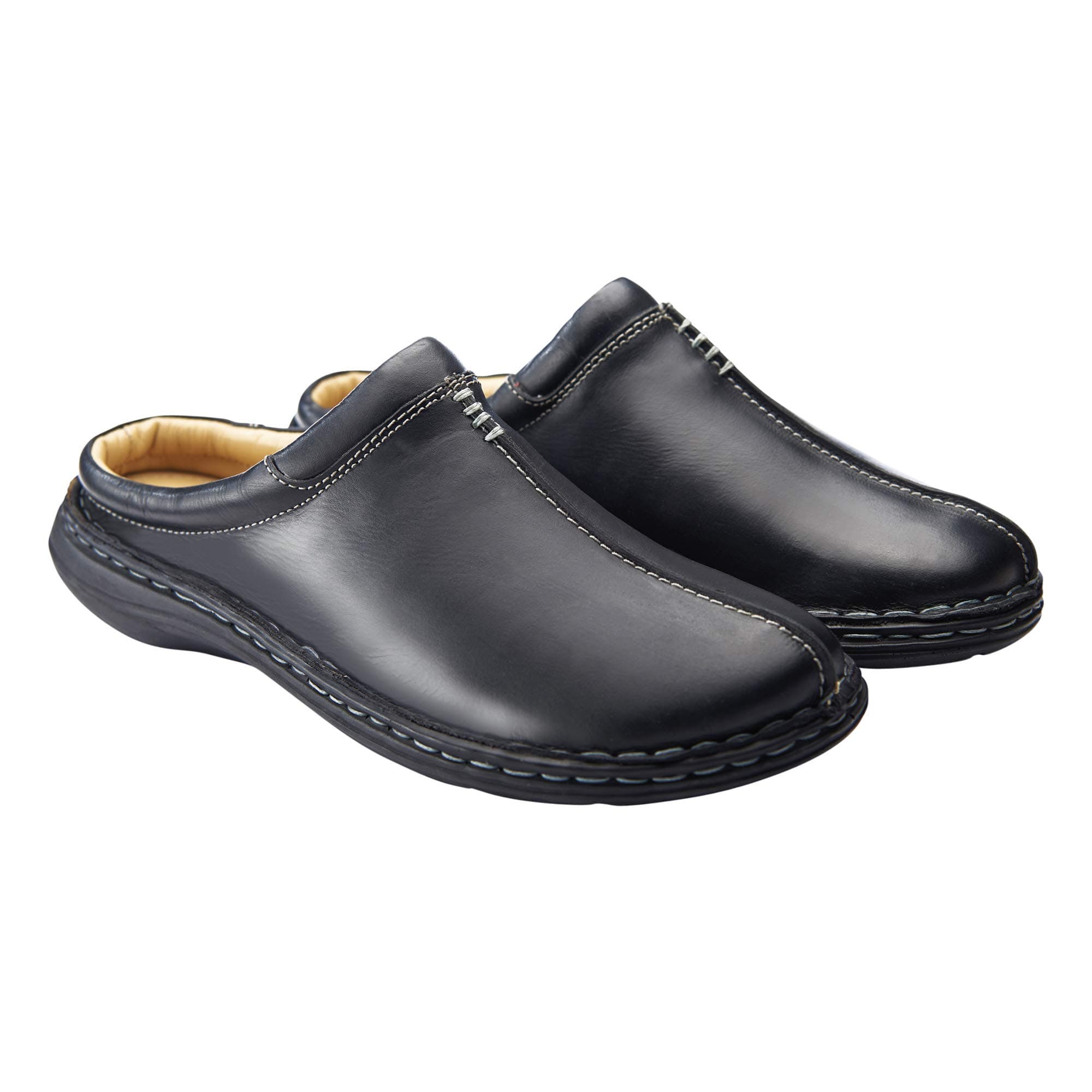 Samuel Windsor Men’s Handmade Leather Slipper Mule, Slip on Indoor, Outdoor Footwear