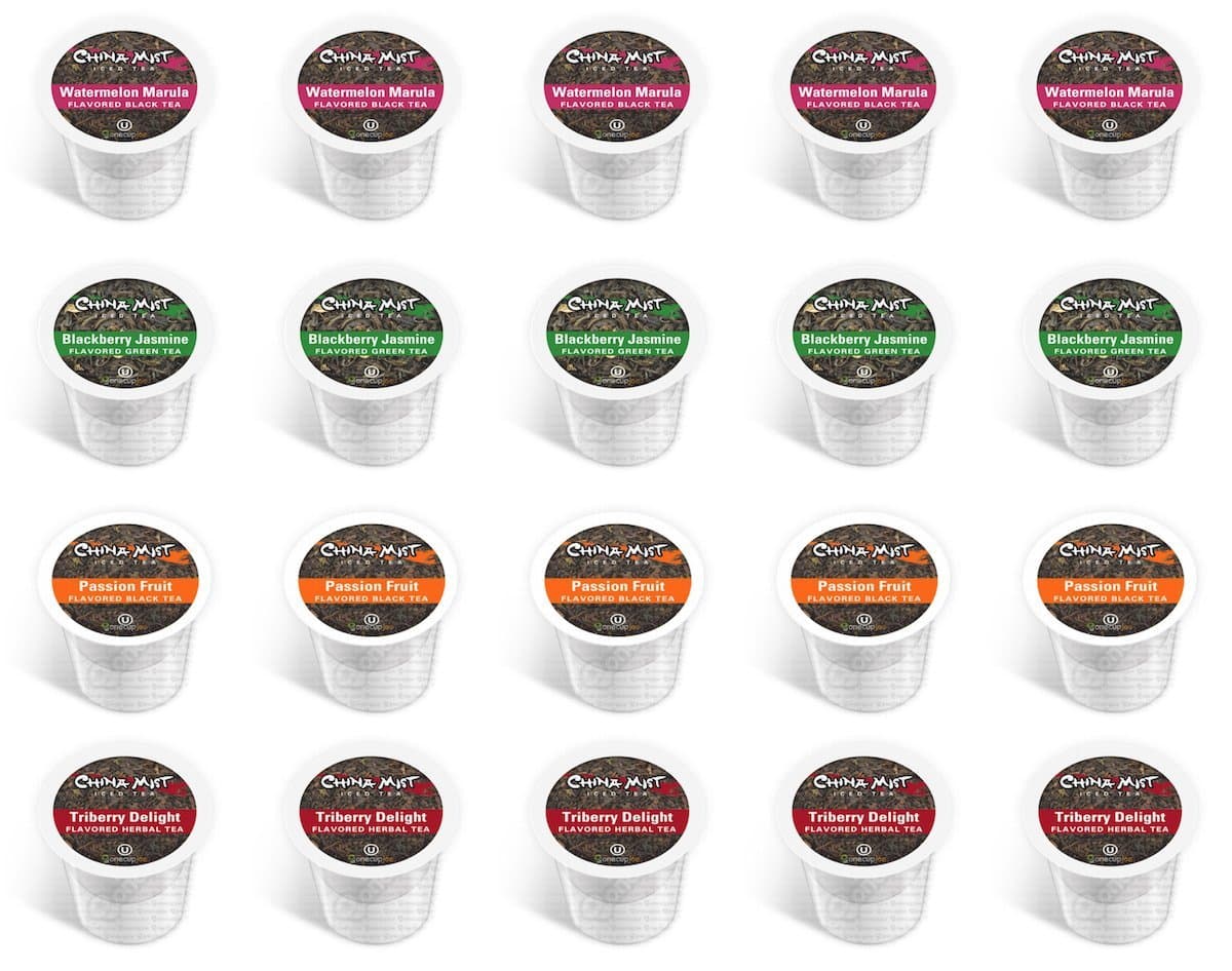 20-count China Mist TEA Variety Pack Sampler Single Serve ECO Cups for Keurig K Cup Brewers