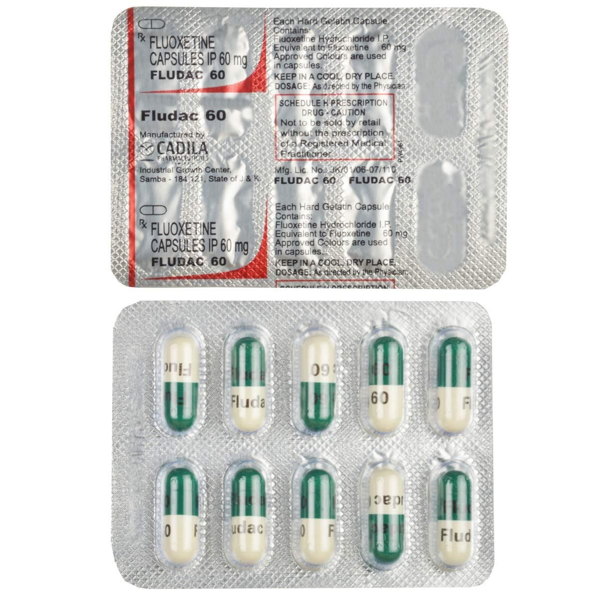 Fludac 60 - Strip of 10 Capsules