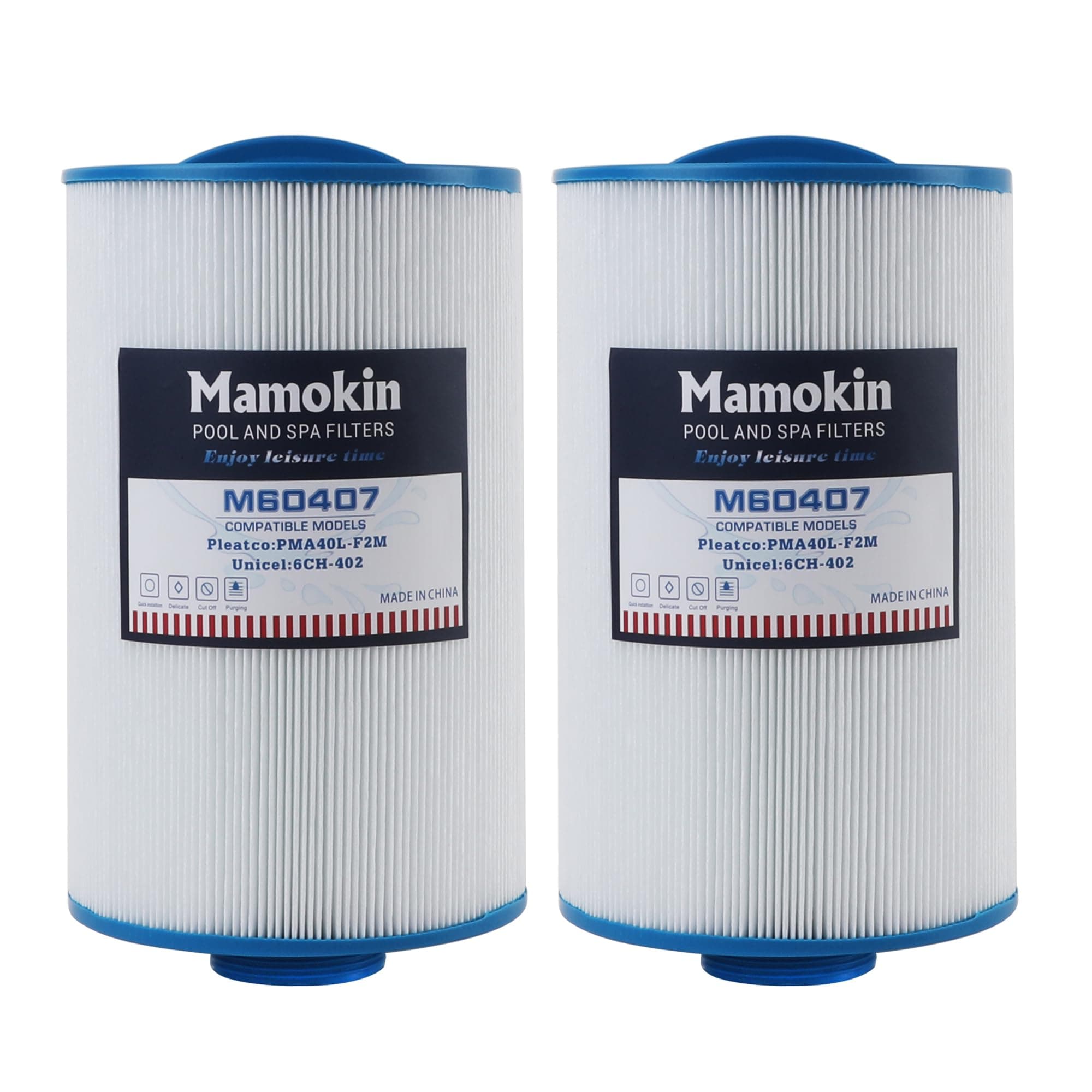 Spa Filter 6CH-402 Replaces PMA40L-F2M, Master Spas Twilight X268365, X268543, X268511, X268514, Unicel 6CH-402, Filbur FC-0317, 2" Male Thread/MPT Hot Tub Filter 2PACK