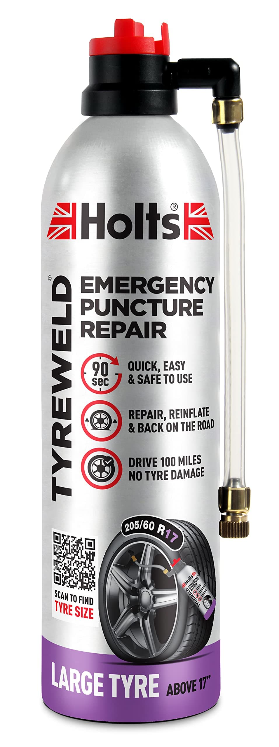 Tyreweld Puncture Sealant 500ml, Emergency Tyre Repair Foam, Car Puncture Repair Kit Sealant To Get You Back On The Road, Quick & Easy Flat Tyre Foam, Drive Up To 100 Miles, No Tools Needed