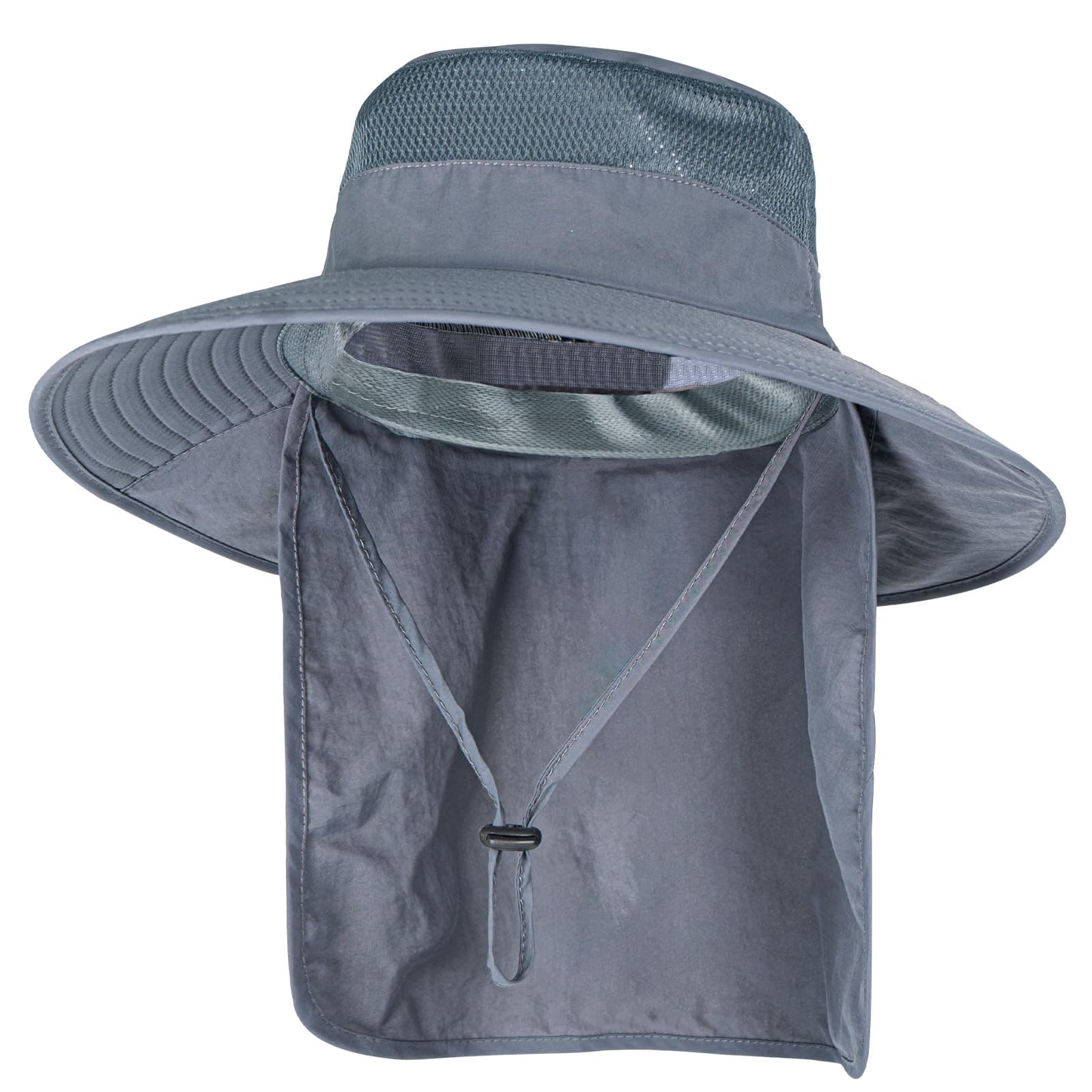 Sun Hats for Men Women Fishing Hat UPF 50+ Breathable Wide Brim Bucket Hats Summer UV Protection Safari Hat with Neck Flap