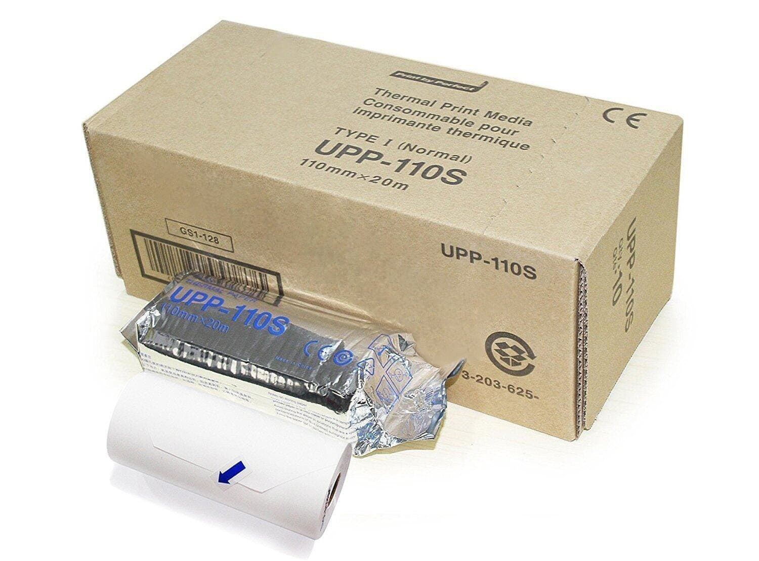 Compatible UPP-110S Type I Black and White Video Thermal Bx/10 New 110mm x 20m (10 ROLLS)