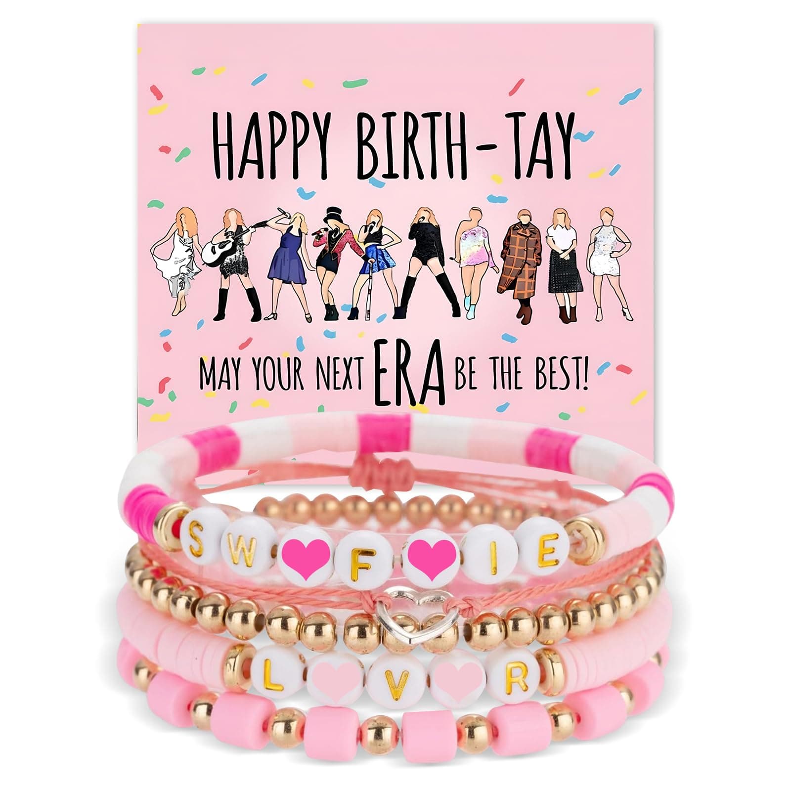 Friendship Bracelets, Bracelets Birthday Gifts For Girl Women Sister Music Fans, Merch For Tour Birthday Party Decorations