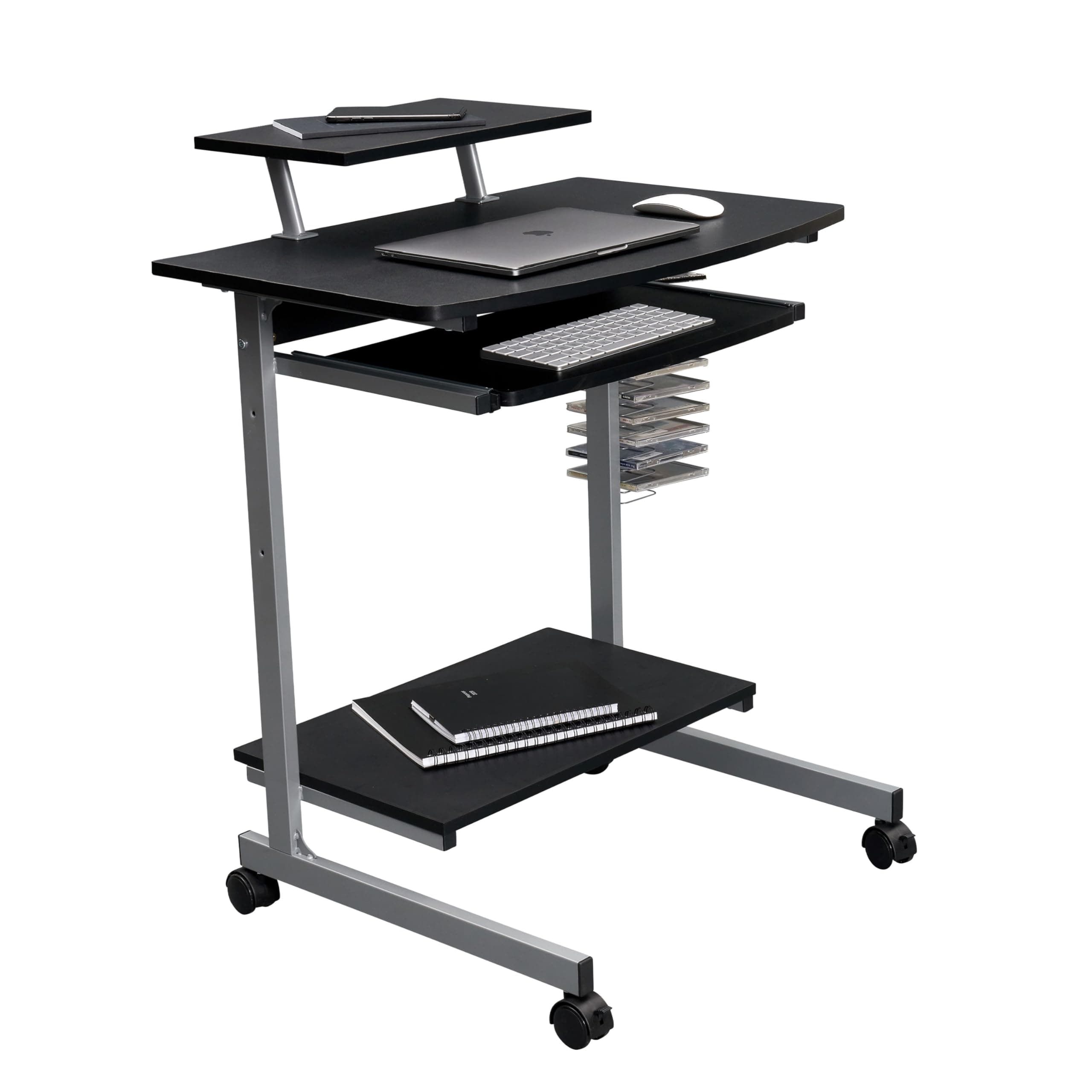 Techni Mobili Mobile & Compact MDF Computer Cart, Graphite by Techni Mobili