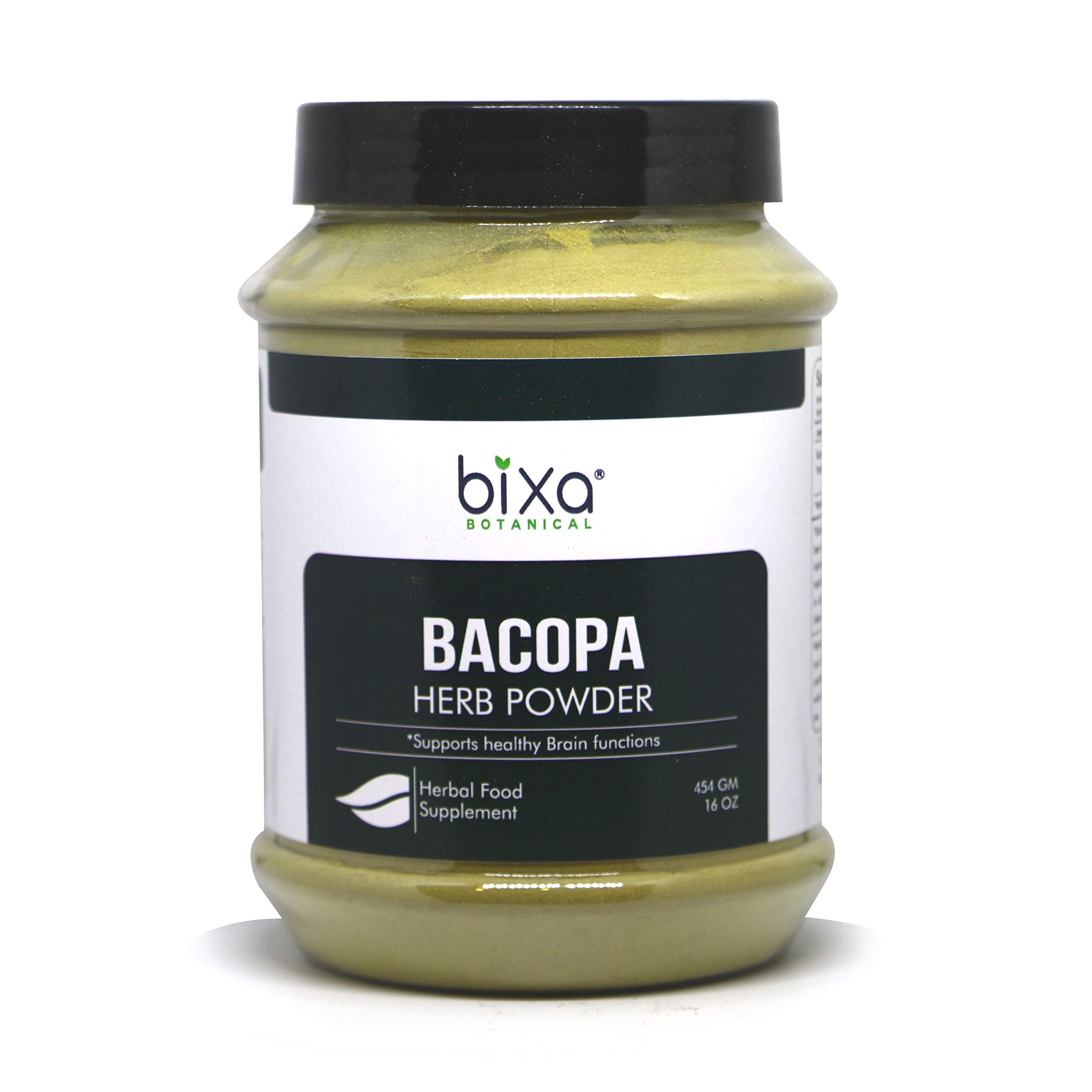 bixa BOTANICAL Bacopa | Brahmi | Bacopa Monnieri | Brahmi Leaves ǀ 1POUND / 16 OZ | Ayurvedic Herbal Supplement | Gluten Free, Non-GMO, Steam Treated, Vegan, 100% Pure.