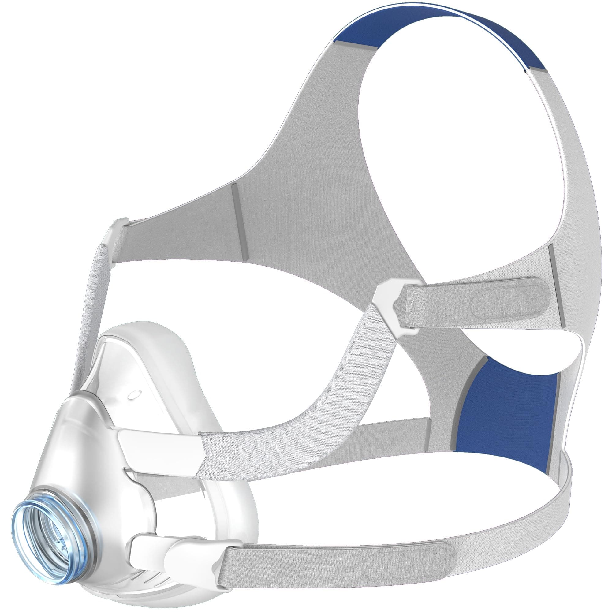 Full Face Replacement Set for Resmed Airfit F20 with Small Cushion, Headgear, Frame, Clips and Strap Covers, Great-Value & Quick-Disconnect - Covers Nose and Mouth