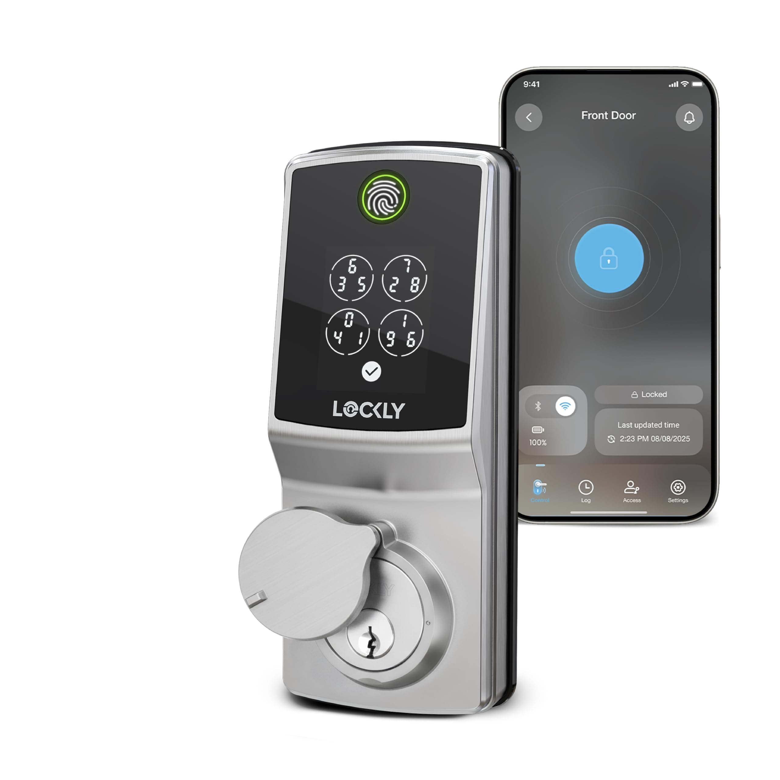 Secure Pro (Latest Version), Smart Lock with Built-in Wi-Fi, New-Gen Fingerprint Door Lock, Keyless Entry Deadbolt, PIN Genie Keypad, Auto Lock, App Remote Control, Easy Installation
