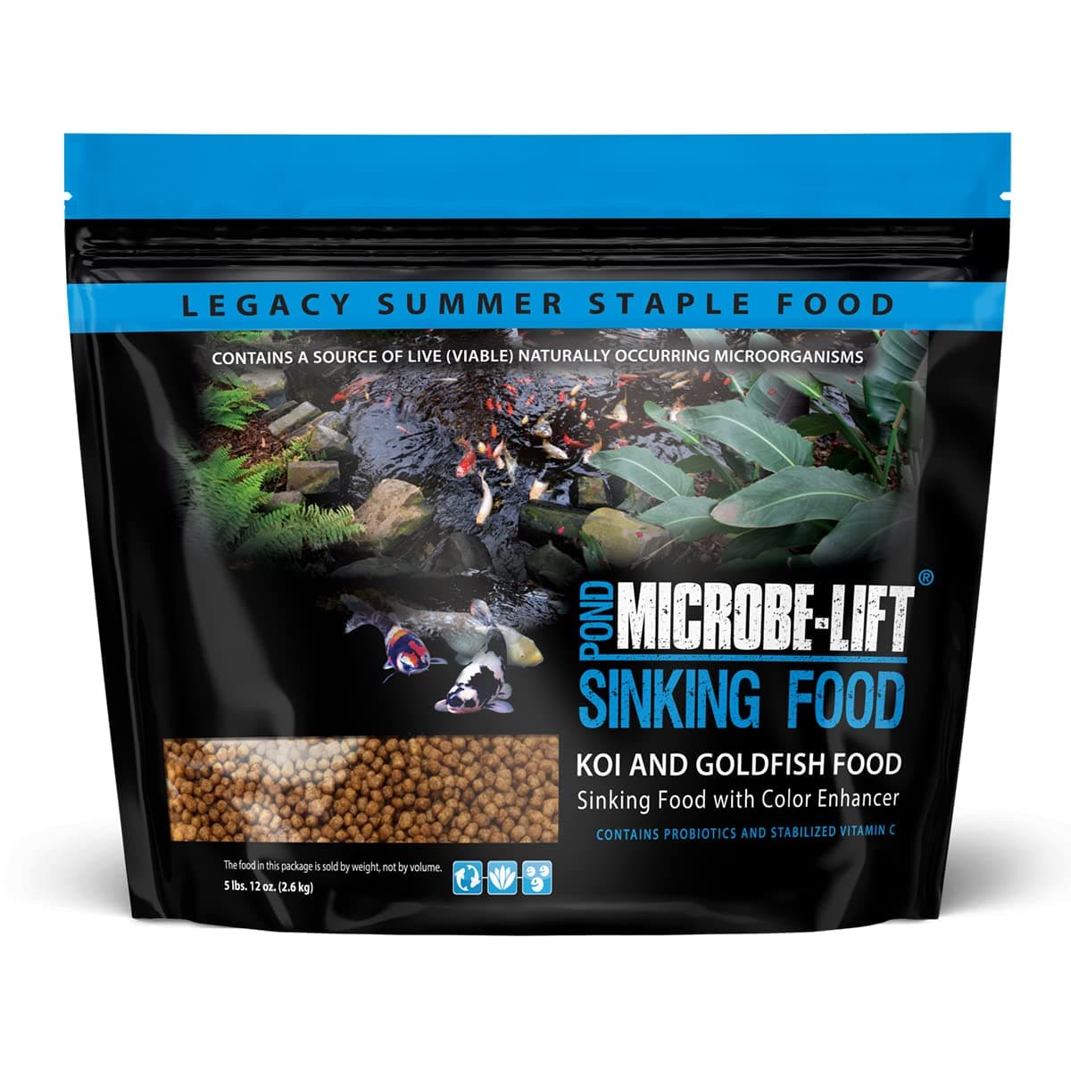 MICROBE-LIFT MLLSPLG Sinking Fish Food Pellets for Ponds, Water Gardens, and Fountains, for Live Goldfish and Koi, 5.75 Pounds