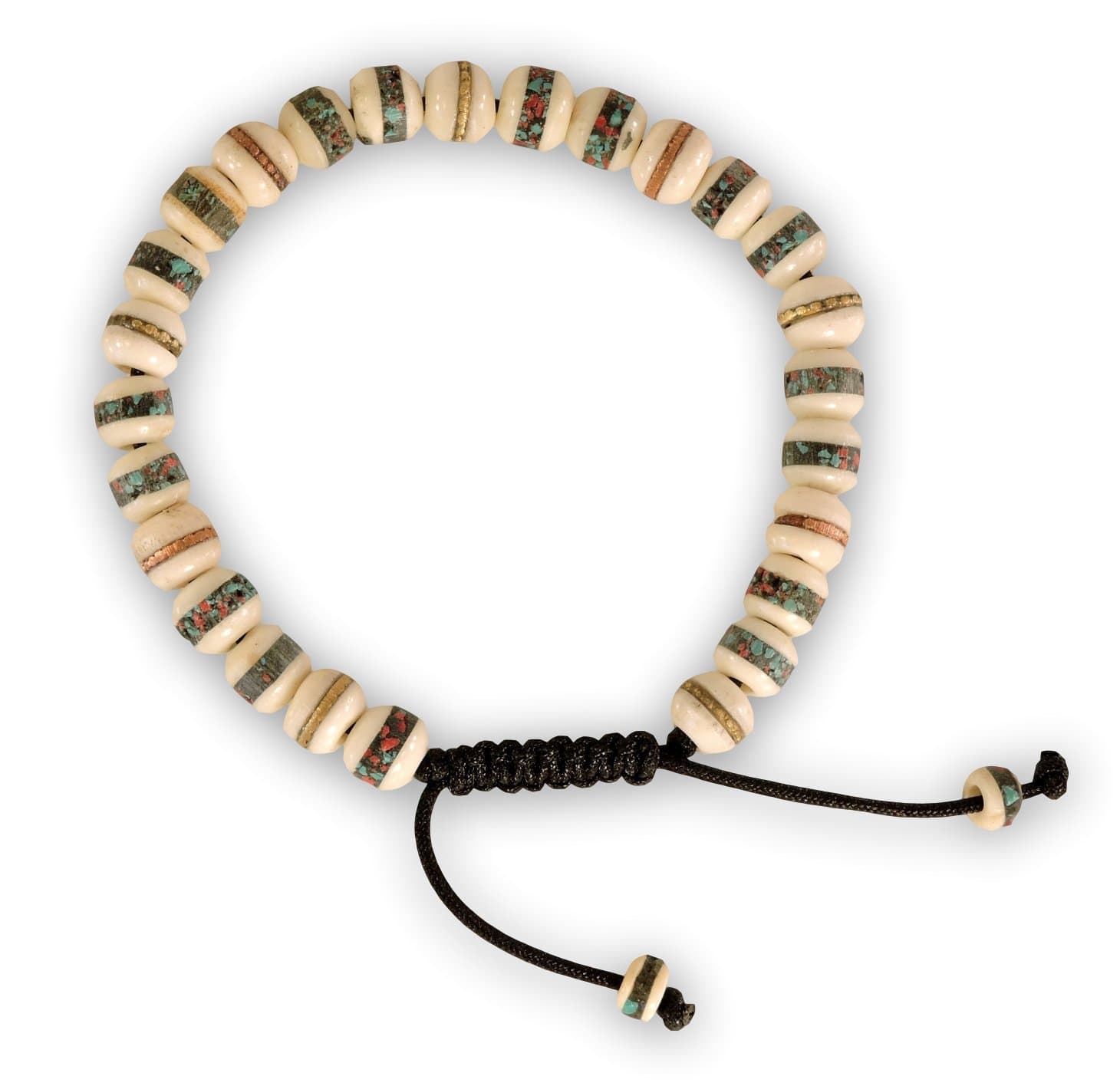 Tibetan Prayer Mala Embedded Medicine Bracelet Yoga Healing Beads Adjustable Wrist Mala Tibetan Prayer Beads For Meditation Many Color Choices (White)