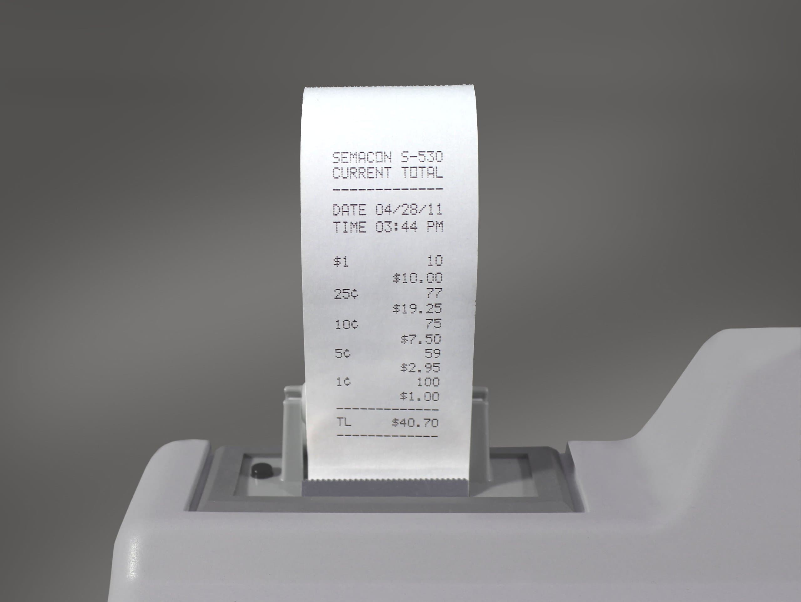 Semacon S-530P Model S-530 Heavy Duty Coin Sorter/Value Counter with Built-in Thermal Printer, Bagging and Packaging/Wrapping Functions; Sorts Mixed US Penny, Nickel, dime, Quarter and Dollar Coins