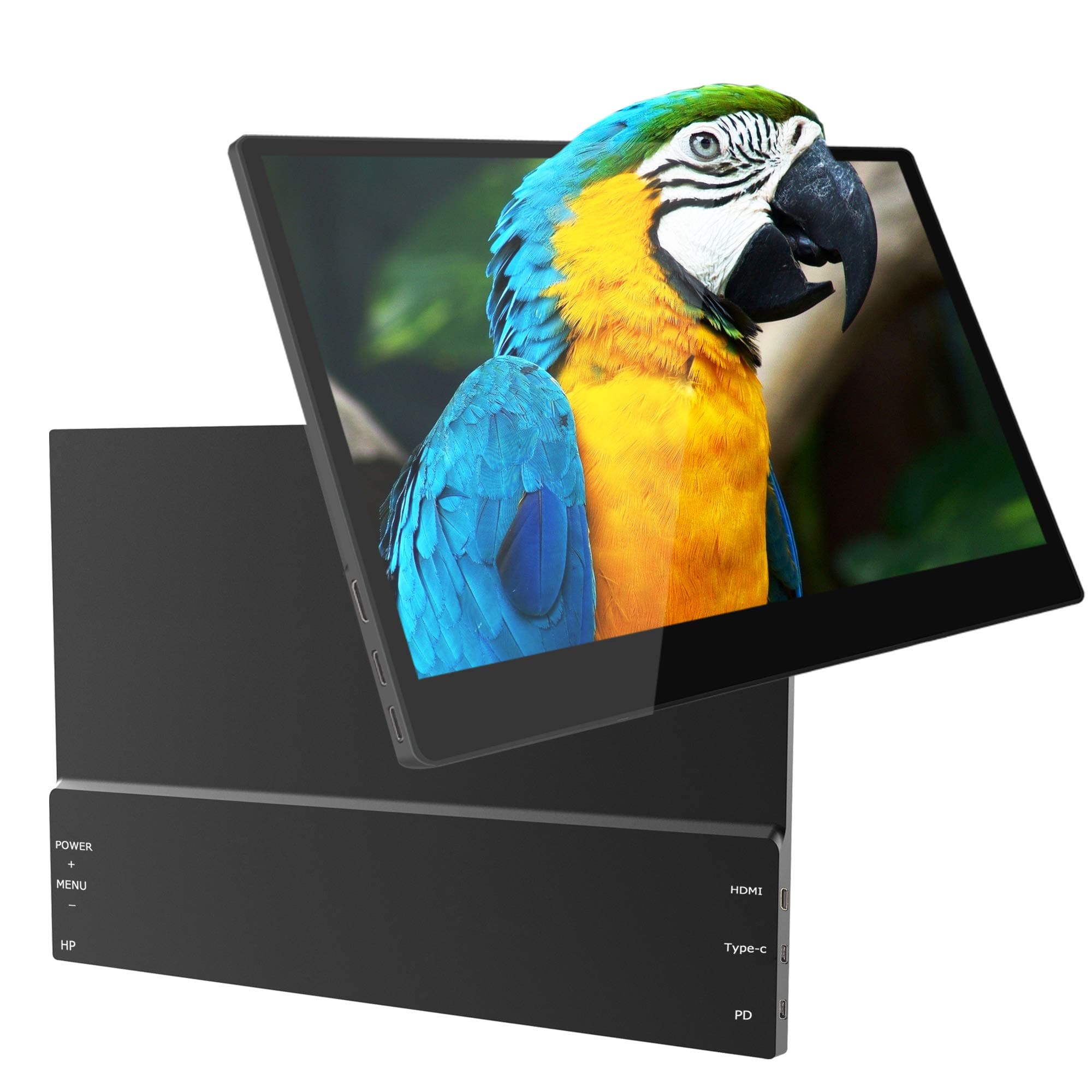 Eviciv 15.6 inch Monitor Portable Game Monitor FHD Display 1920×1080 Resolution 16:9 IPS Screen 178° Full Angle Fit for HD Type-C PD for Raspberry Pi Xbox Ones PS4 Security CCTV Camera Laptop PC MAC