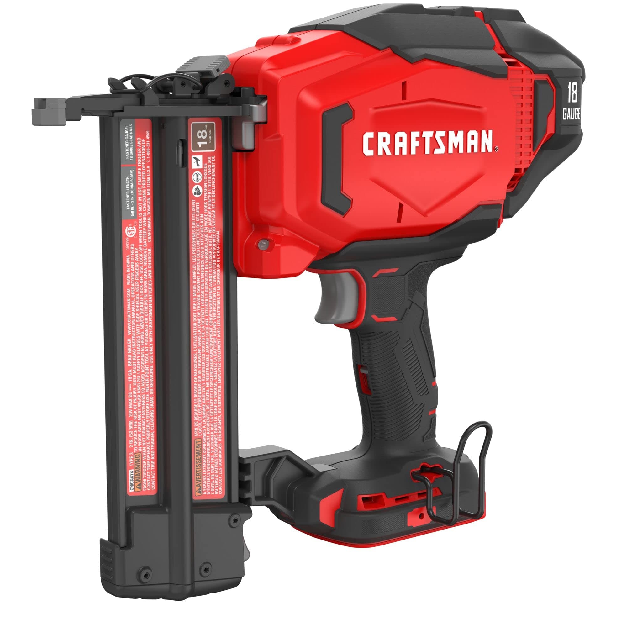 V20 Brad Nailer, 18GA, Cordless, Bare Tool Only (CMCN618B)