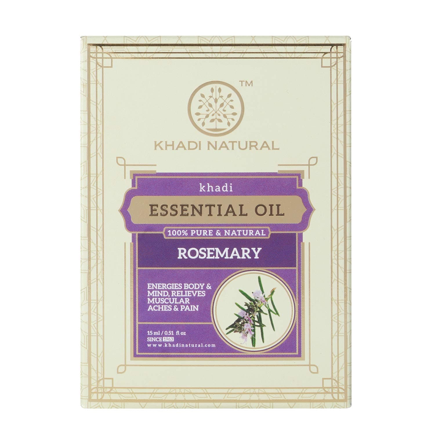 Khadi Natural - Ayurvedic Rosemary Essential Oil, 10ml