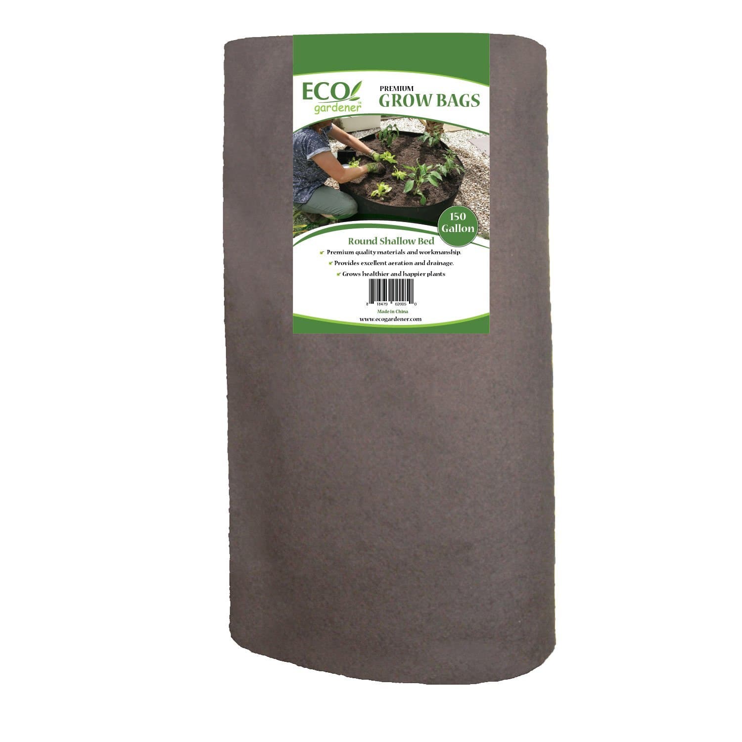 ECOgardener Raised Bed Fabric Planter Grow Bags (150 Gallon Shallow Bed)