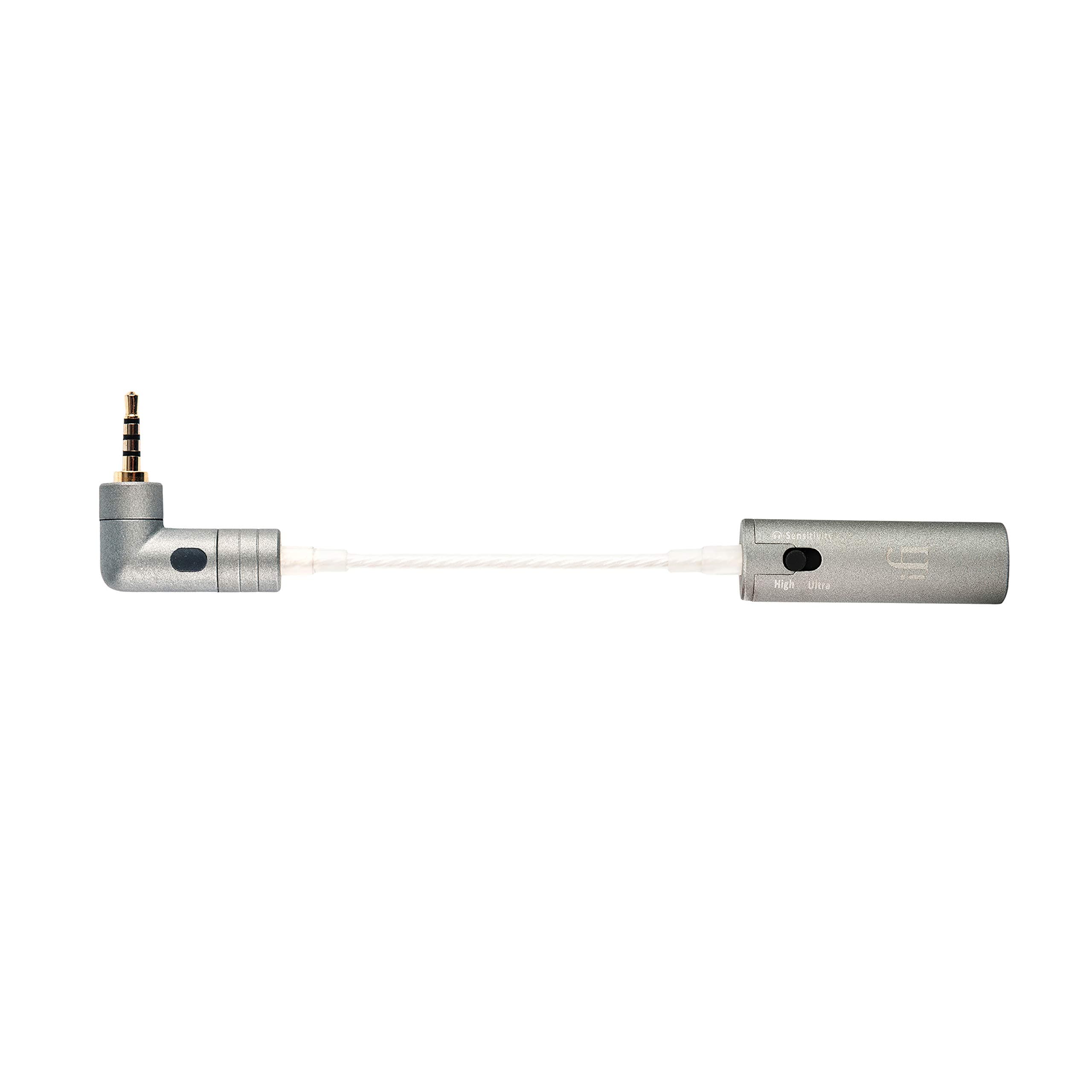 iFi iEMatch 2.5 mm Male to Female Headphone Jack In-Ear-Monitor Audio Amplifier/Optimizer/Attenuator. Includes Soft Foam Ear Plugs, Travel Pouch, and Airplane Adapter