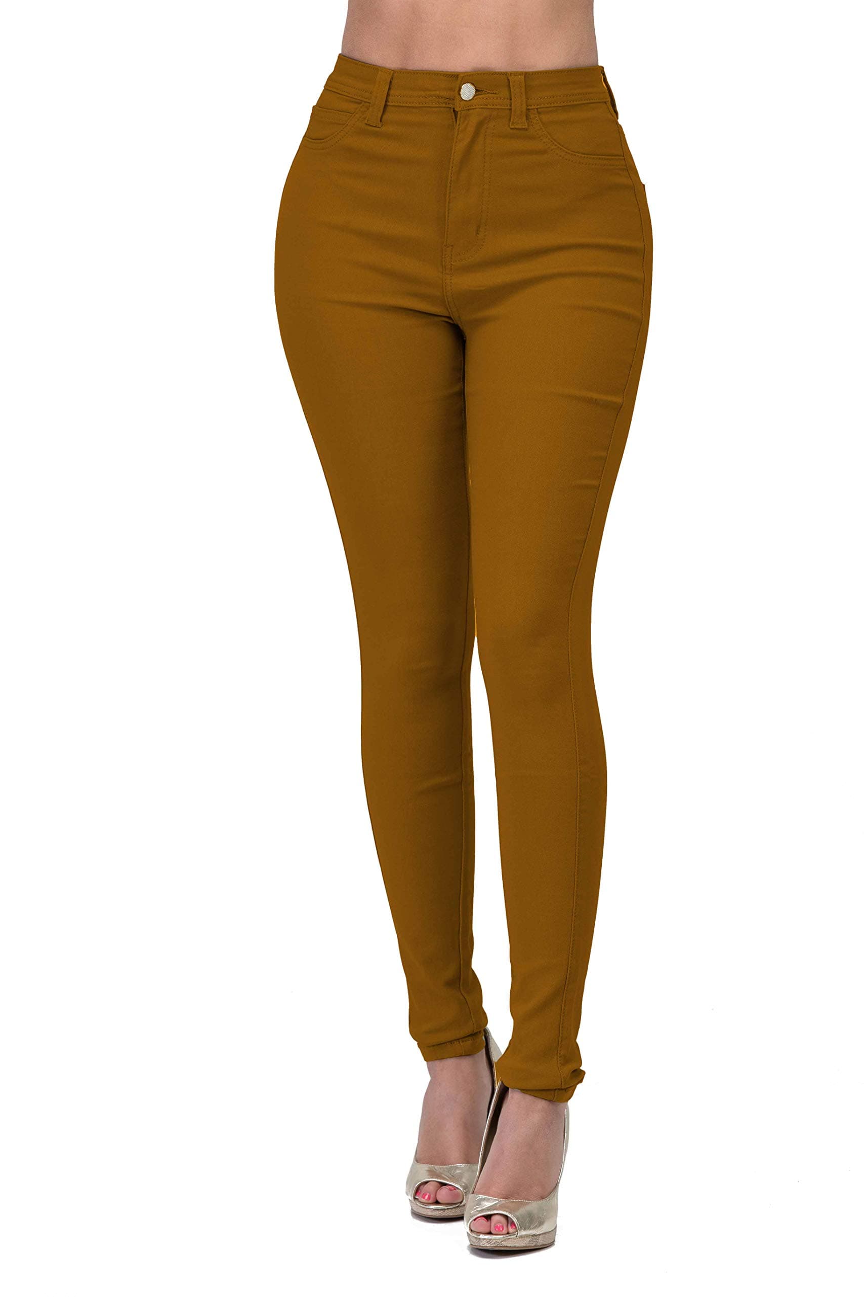 FASHION LOVER High Rise-Waisted Colored Destroyed Ripped Distressed Jeans Pants for Women