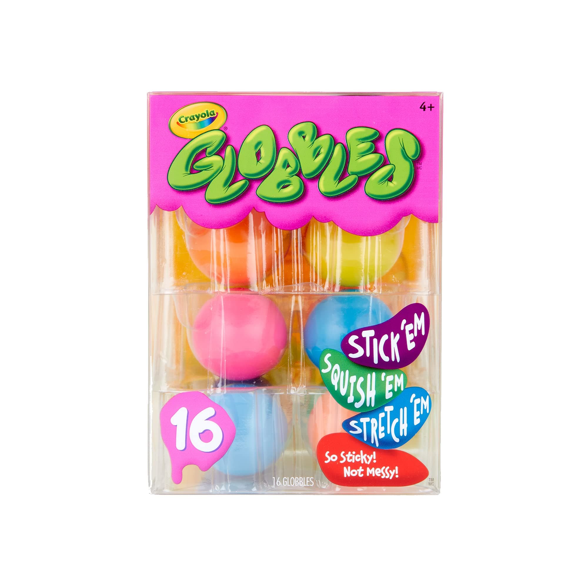 Globbles Squish Toys (16ct), Easter Egg Toy & Essential Easter Basket Stuffers, Sticky Stress Ball for Adults & Kids, Squishy Balls, Calming Sensory Gift for Stress Relief