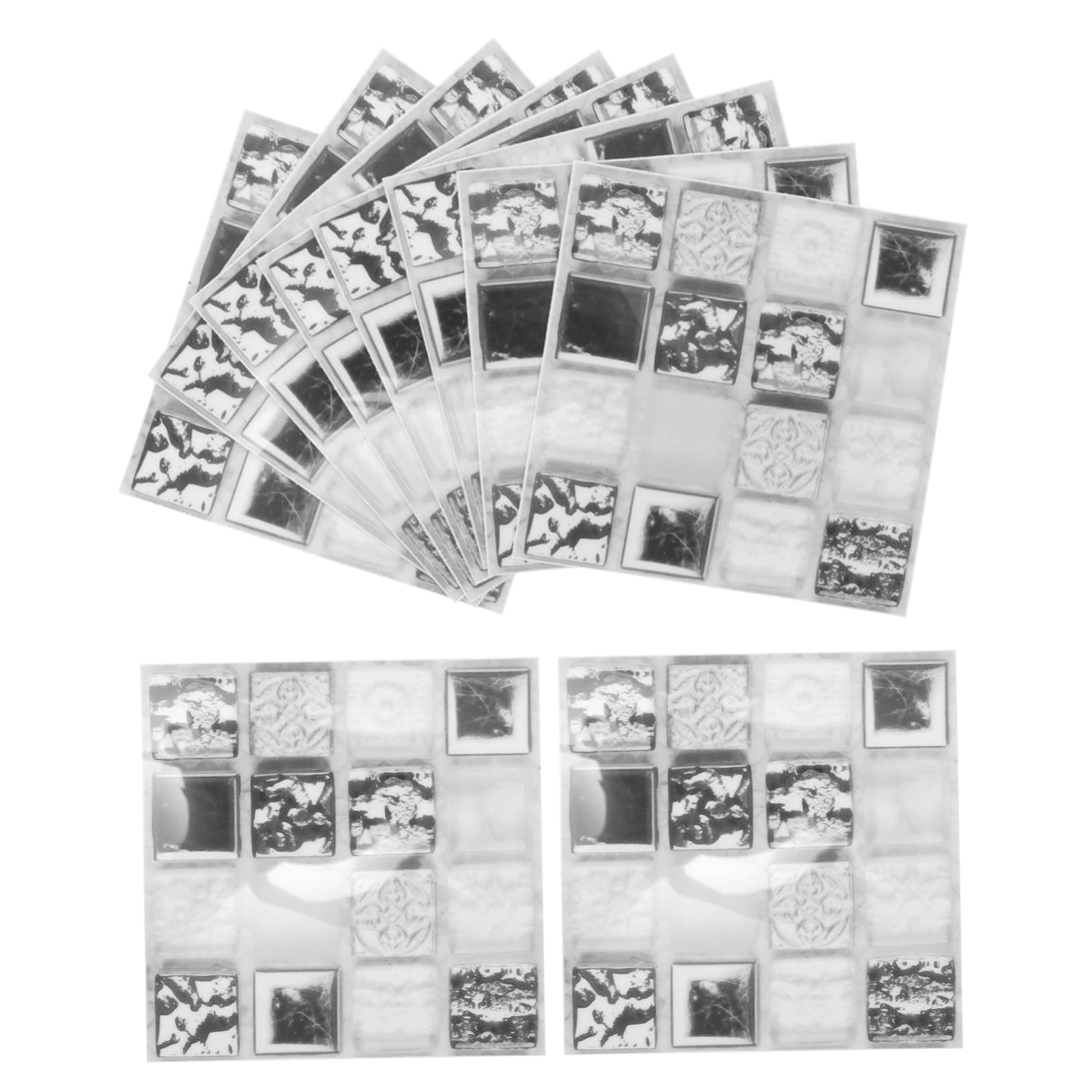 Gadpiparty 10pcs Mosaic Wall Stickers Kitchen Self Adhesive Tile Stick on Tiles for Kitchens Mosaic Tile Wallpaper Mosaic Pattern Wall Stickers Home Decor DIY Tile PVC Fish Pond 3D Wall Panel