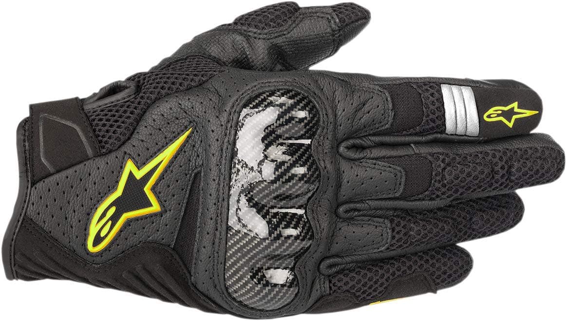 Motorcycle 3570518155- L gloves Alpinestars Smx-1 Air V2 Gloves Fluo, Black/Yellow, L