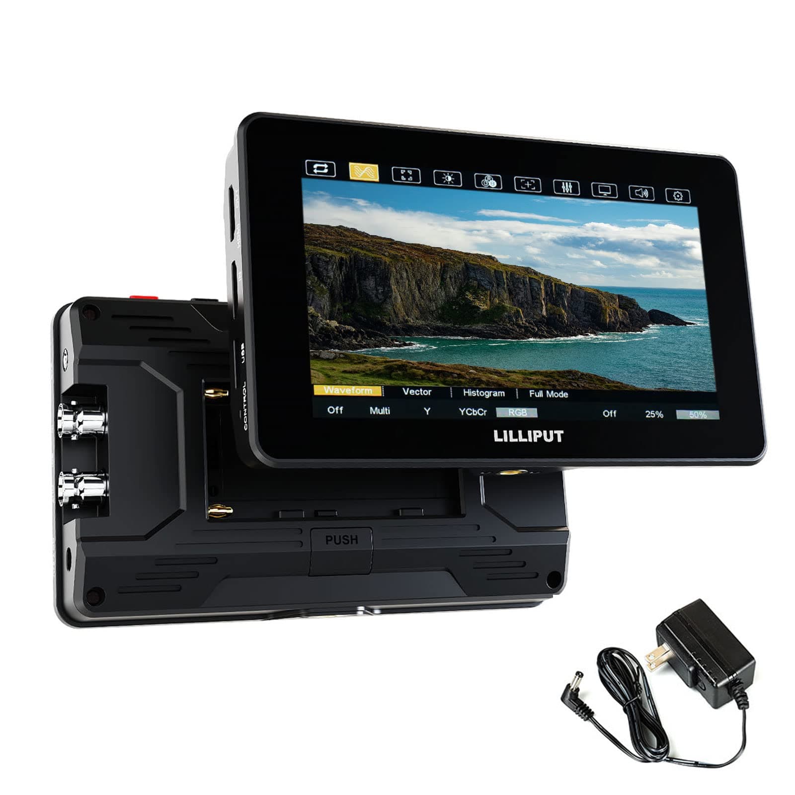 LILLIPUT HT5S 5.5 Inch Camera Monitor 2000nits Ultra-Bright Touch Control Screen with HDMI 2.0 3G-SDI Input Output LANC 3D-LUT Waveform Histogram