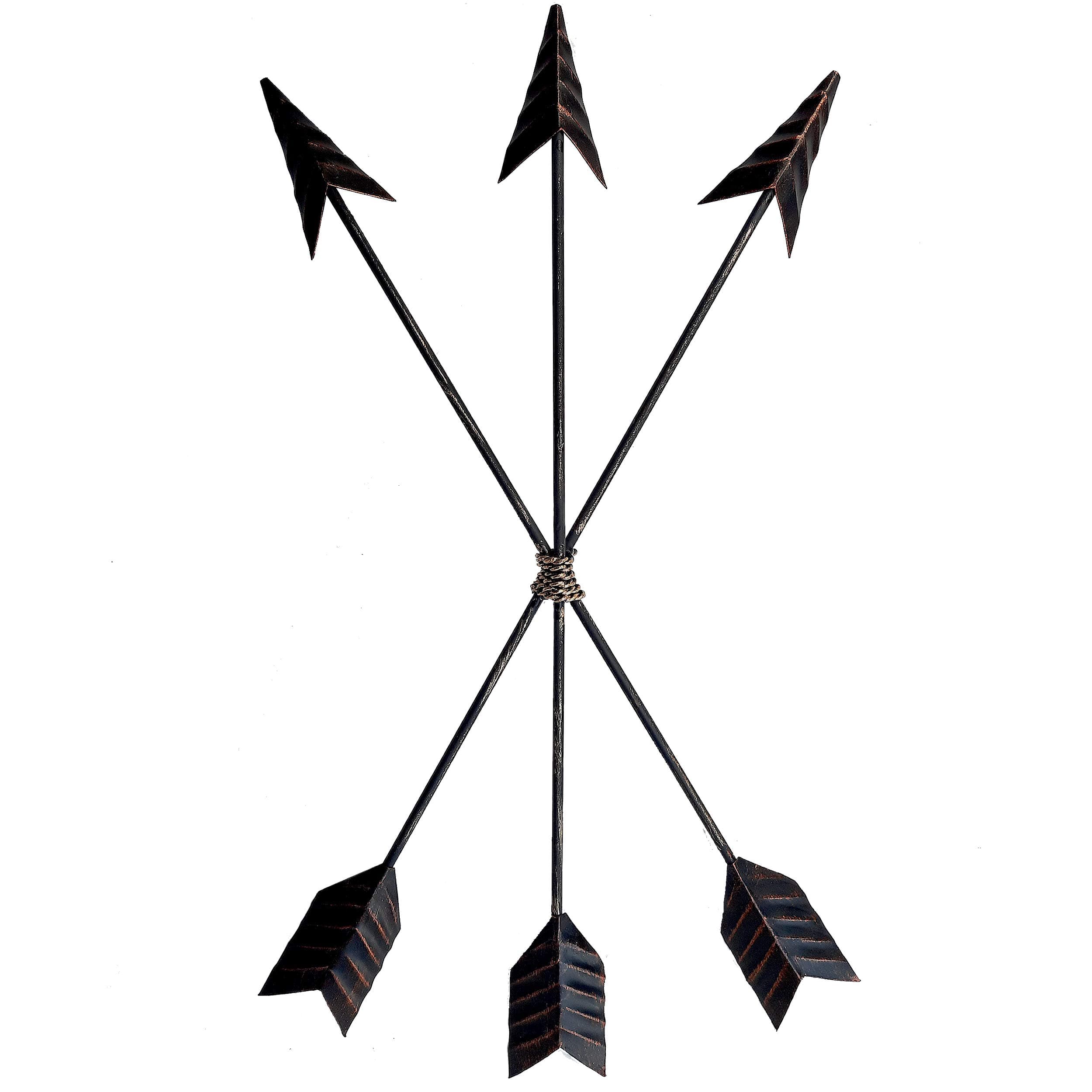 Cast Iron Metal Native American Arrow Wall Decor and Wall Sculptures