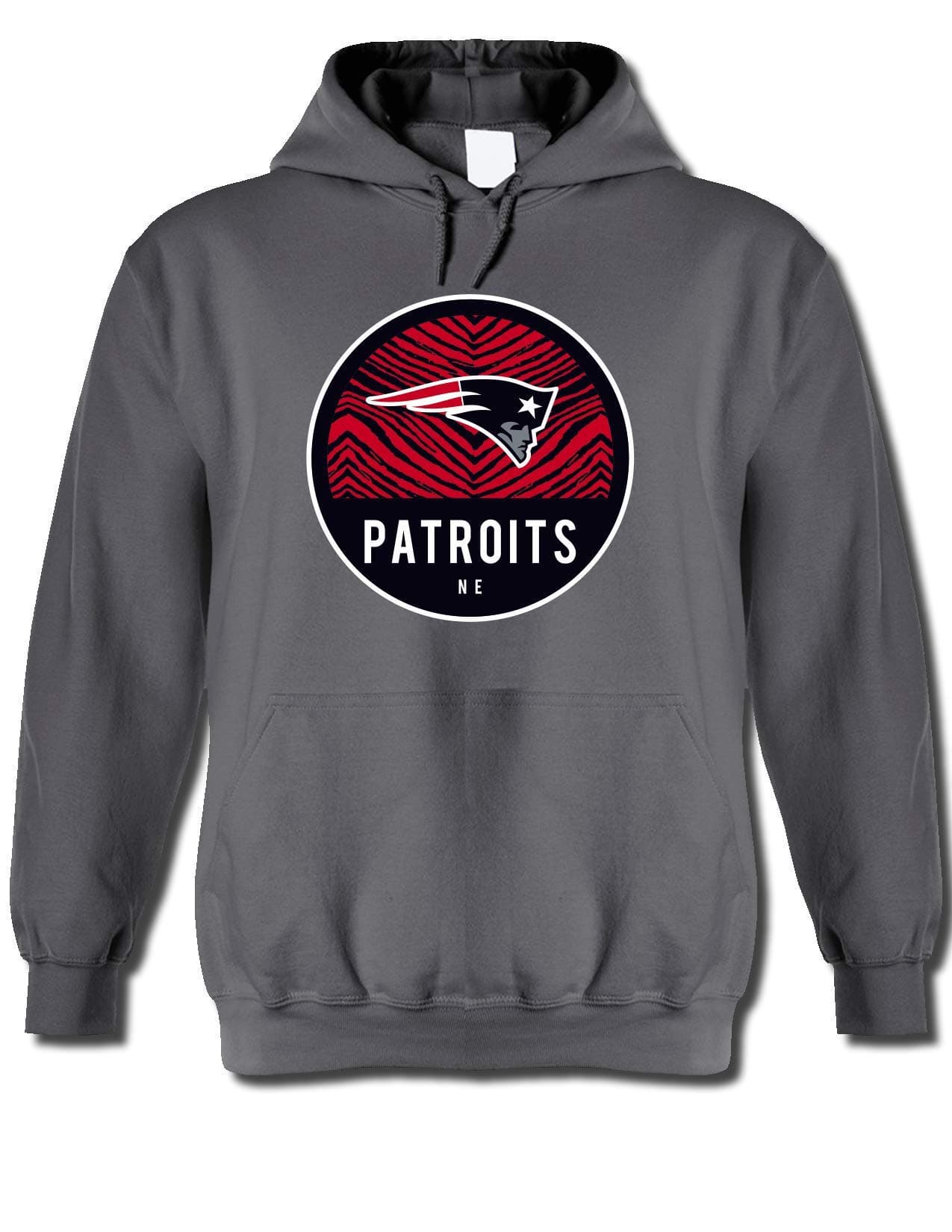 Officially Licensed NFL Men's Team Graphic Gray Hoodie, Team Color