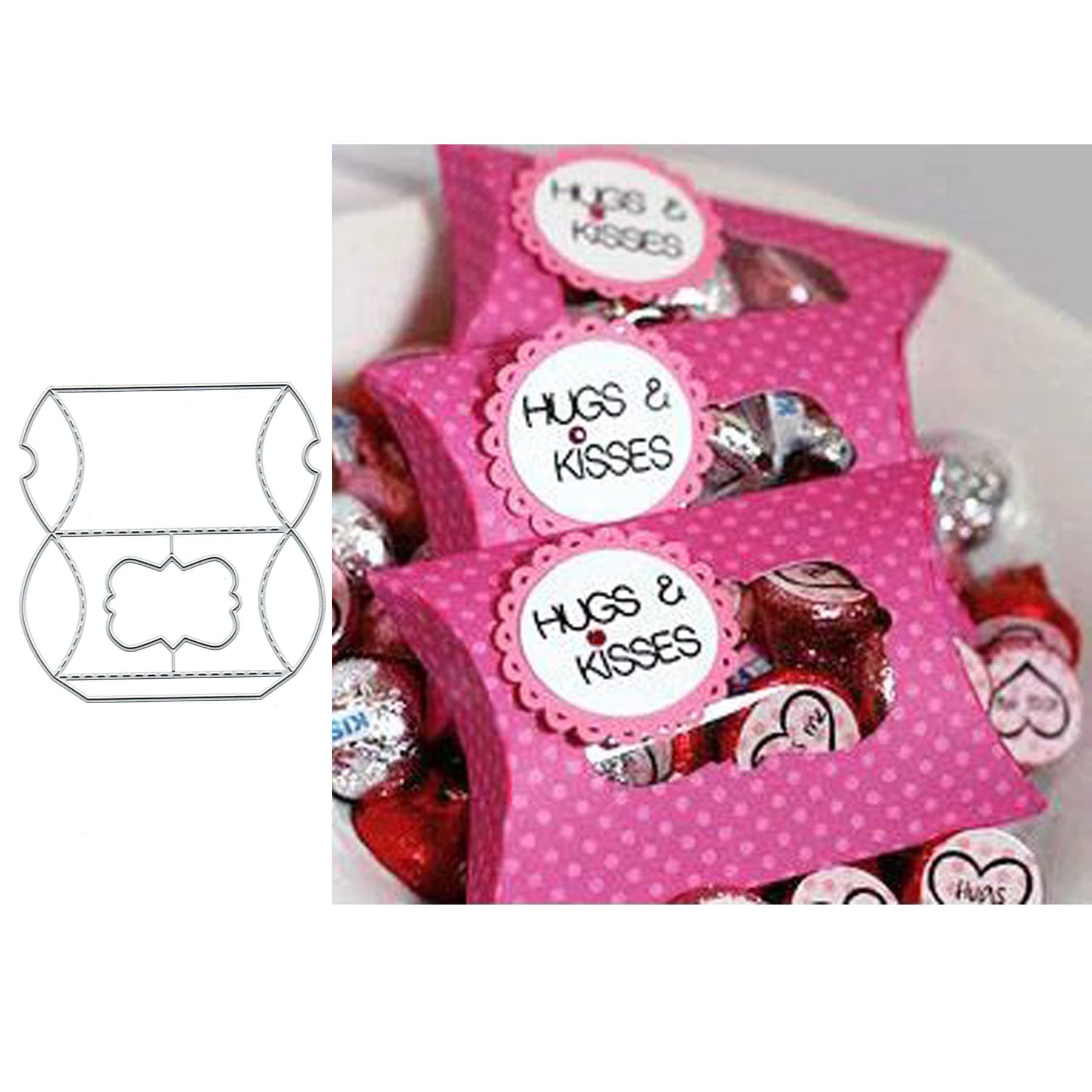 Candy Chocolate Box Metal Die Cuts,Merry Christmas Wedding Gift Cutting Dies Cut Stencils DIY Scrapbooking Photo Album Decorative Embossing Paper Card Making, 12.8*13.2cm/5.03x5.19inch