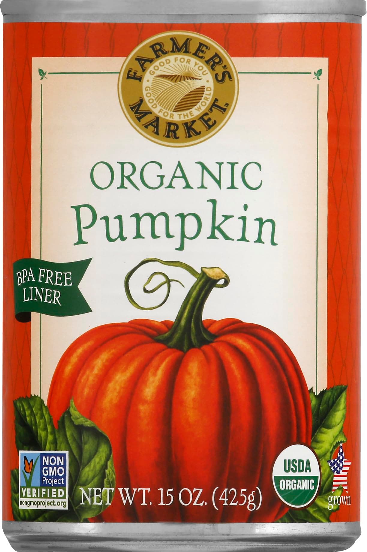 FARMER'S MARKET FOODS Organic Pumpkin Puree, 15 OZ