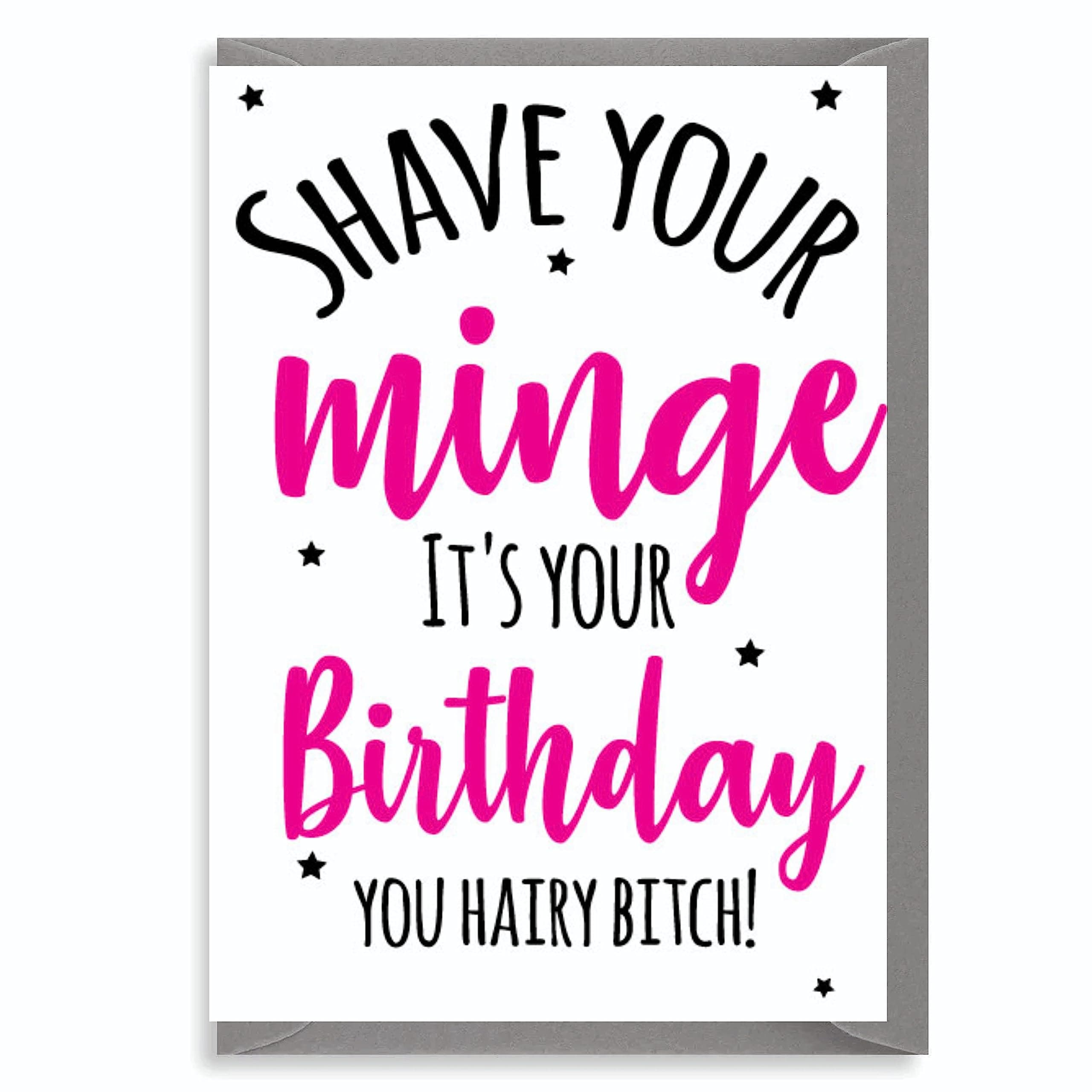 Rude Birthday Card for Her Friend Sister BFF - Funny Cheeky Banter Adult Humour Naughty Design C28