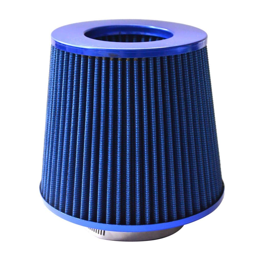 Universal 4" 102mm Inlet High Flow Cold Air Intake Cone Replacement Performance Premium Washable Clamp-On Air Filter Bule