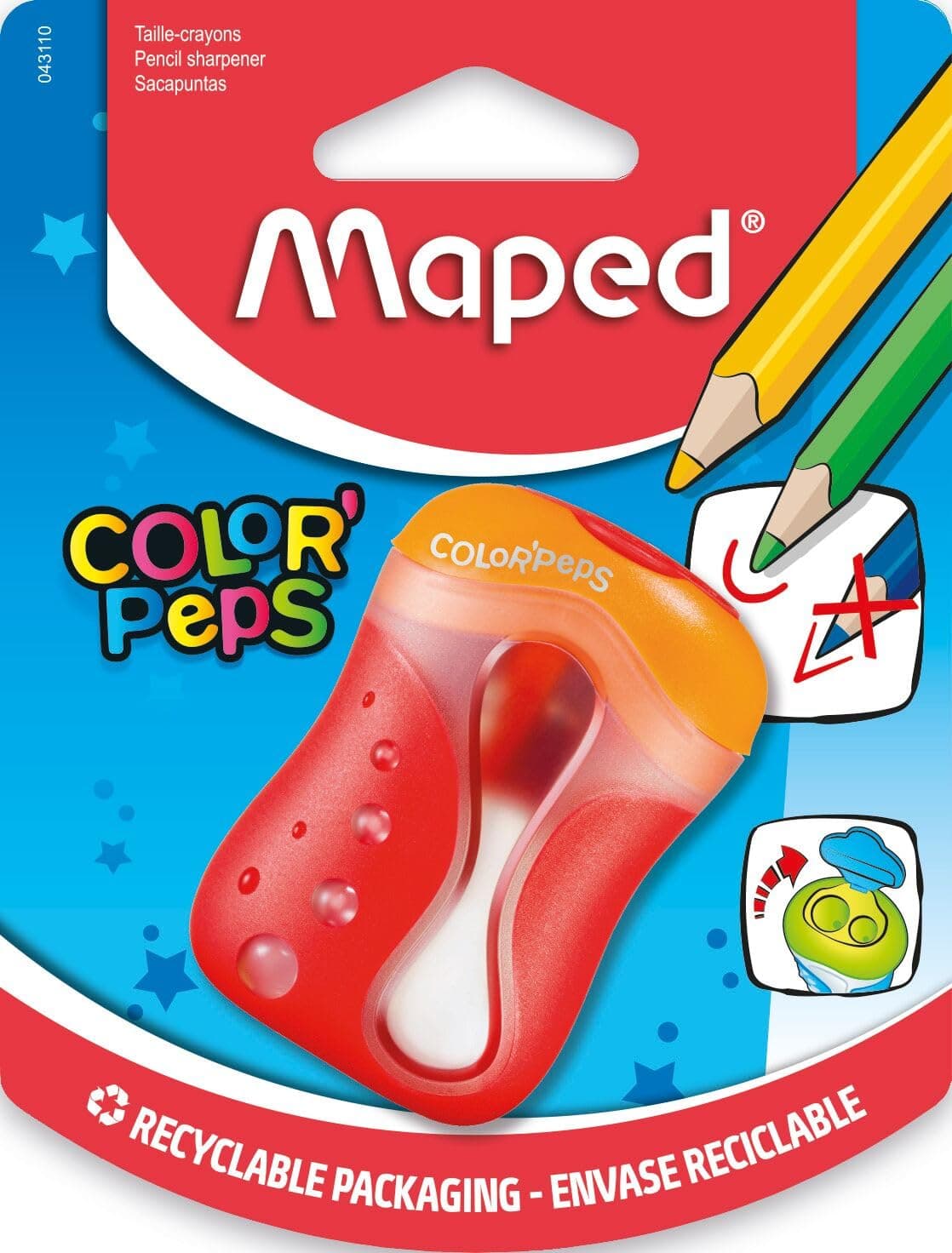 043110 "Colorpeps" 2 Hole Pencil Sharpener