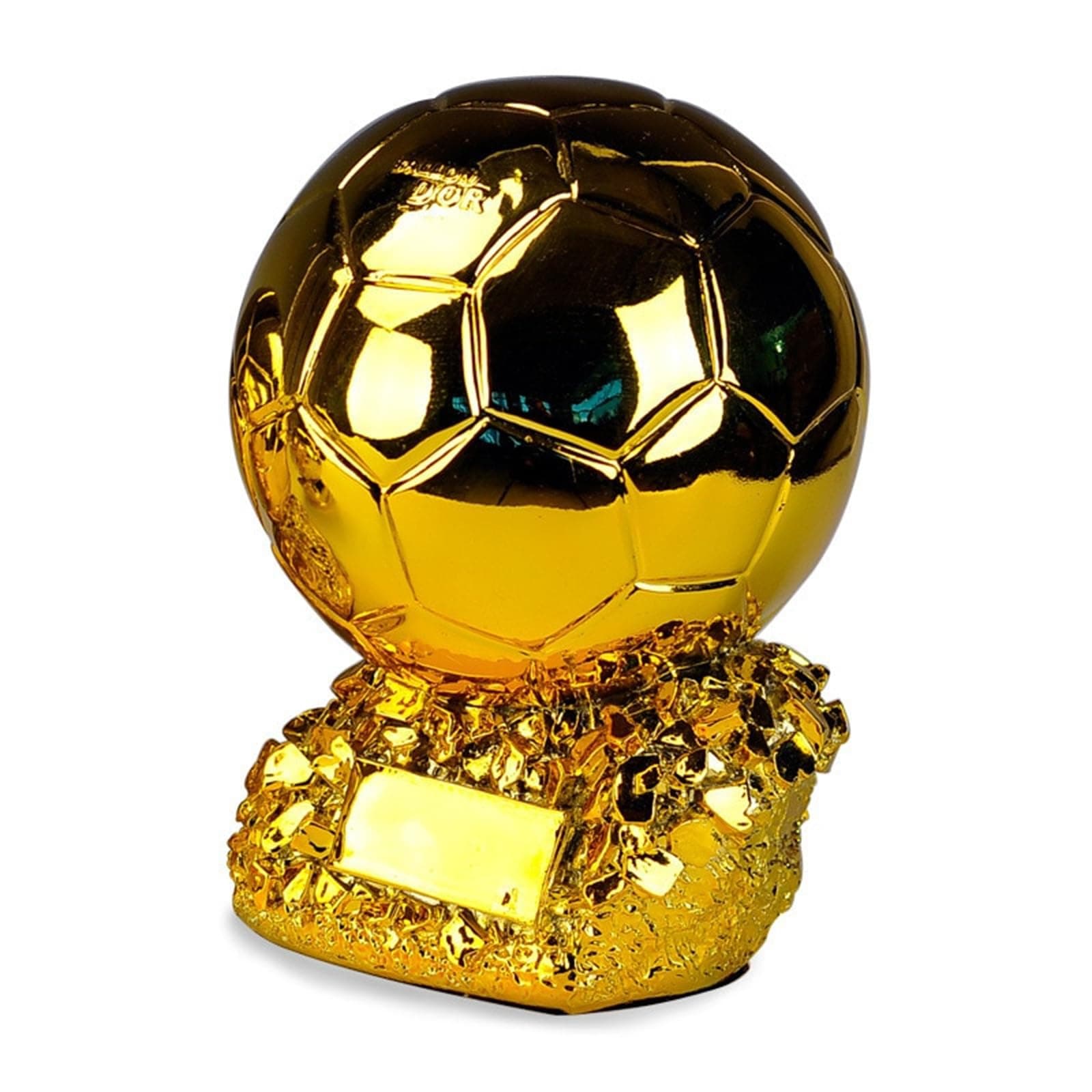 Golden Ballon Football Championship Prize Trophy Customizable Player Award Soccer Replica Fan Collectible Birthday Gift