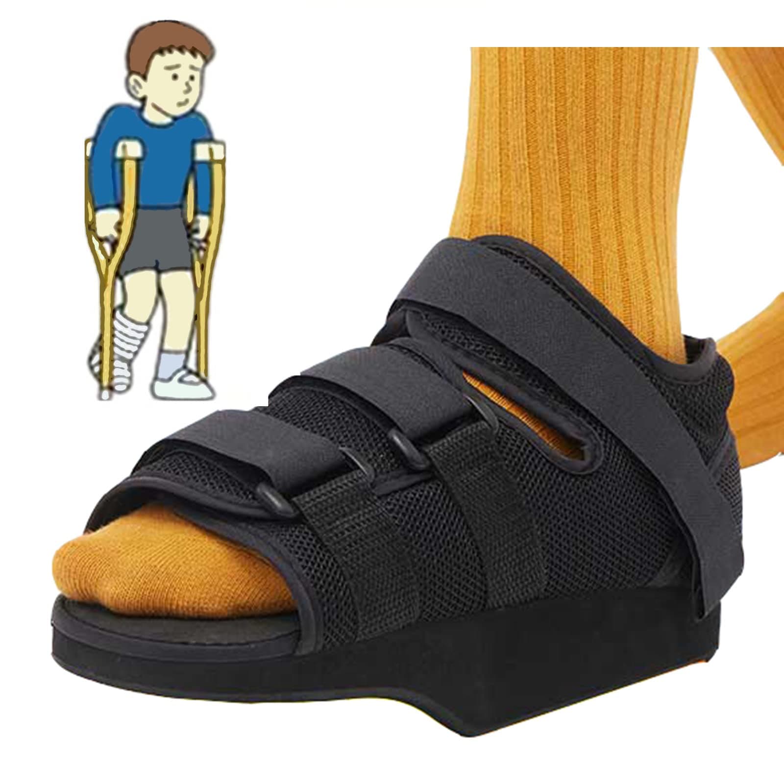 Forefoot Decompression Shoes, Medically Approved Adjustable Breathable Heel Weight Bearing Surgical Shoe, for Fore Foot Or Toe Operations, Surgery, Forefoot Fracture Fixation,M