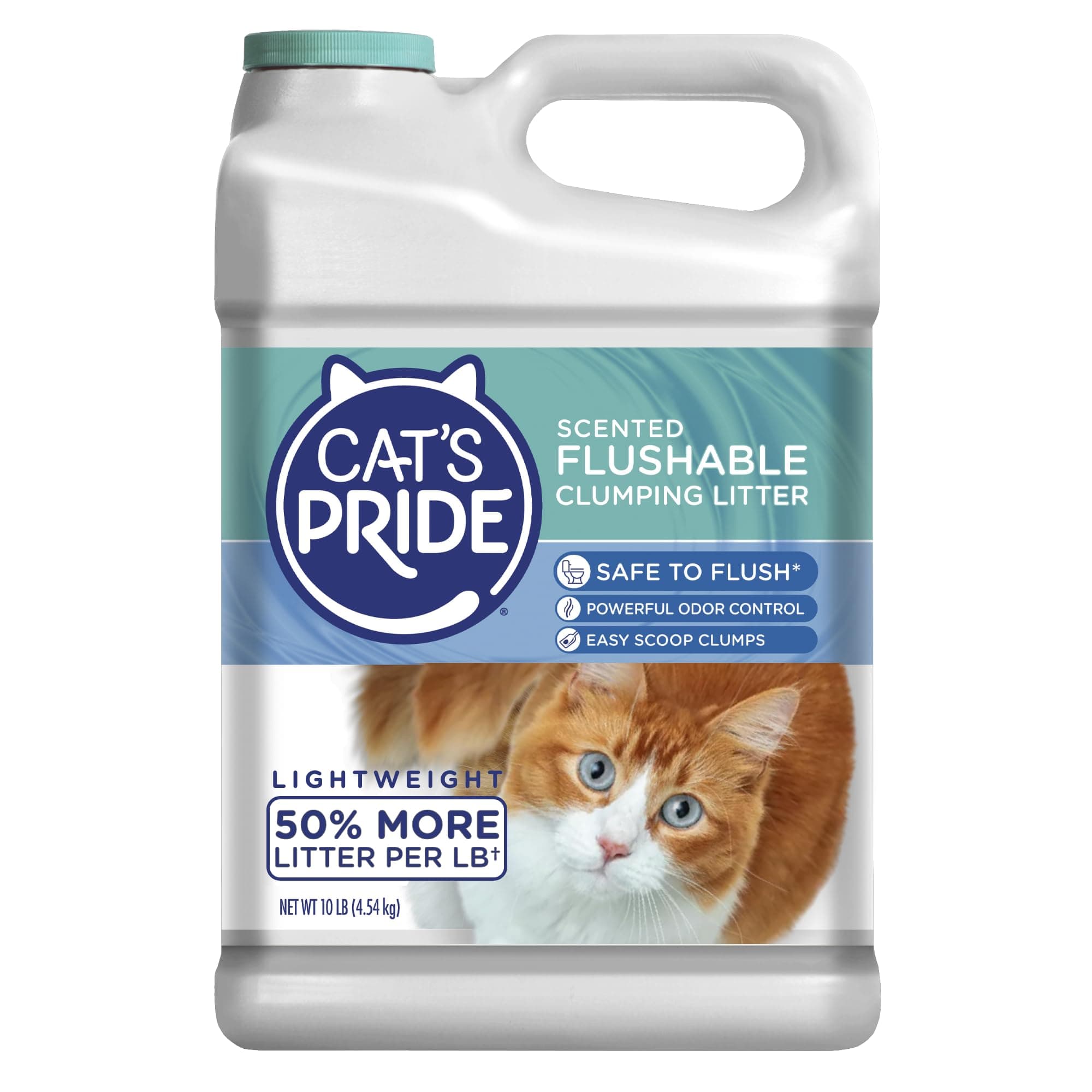 Cat's Pride Lightweight Clumping Litter: Flushable - Powerful Odor Control - Scented, 10 Pounds