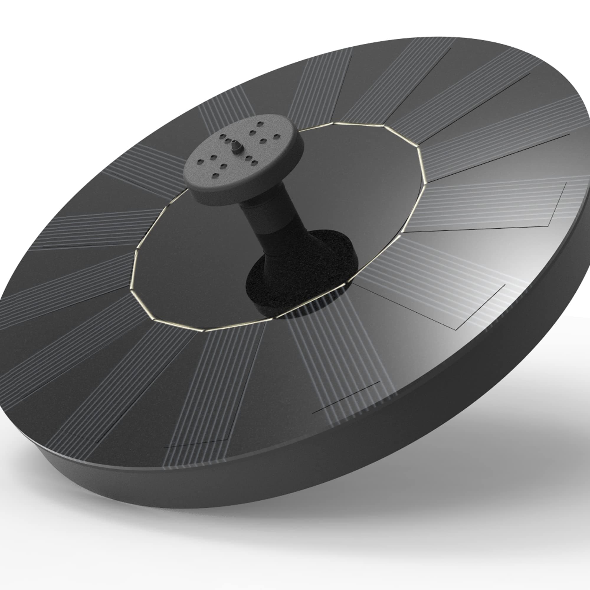 VIVII Solar Fountain, Solar Powered Plastic Bird Bath Fountain Pump With 4 Nozzles 1.4W Solar Panel Kit Water Pump, Outdoor Watering Submersible Pump For Pond, Pool, Garden, Fish Tank