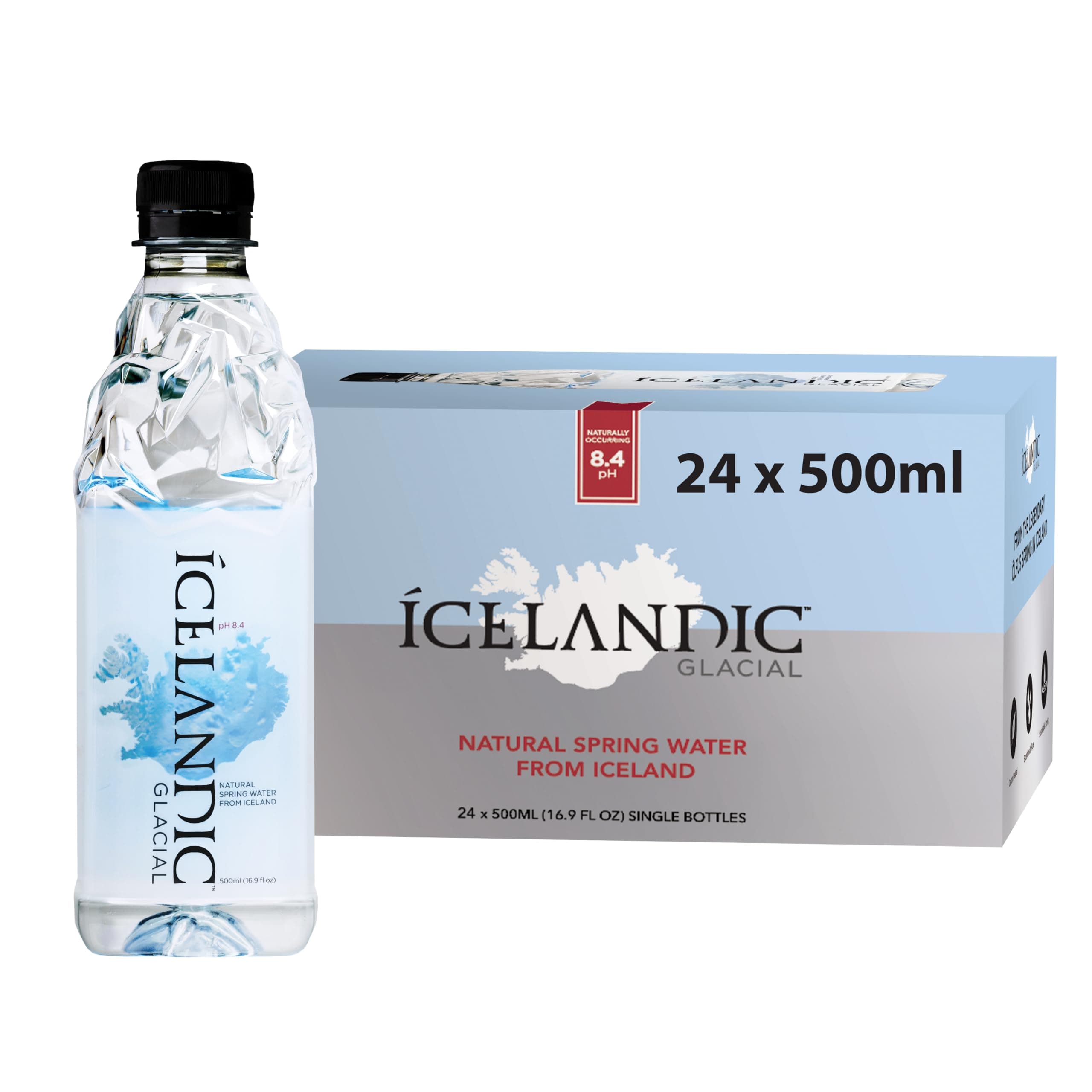 Natural Spring Alkaline Water, 16.9 Fl Oz (Pack of 24)