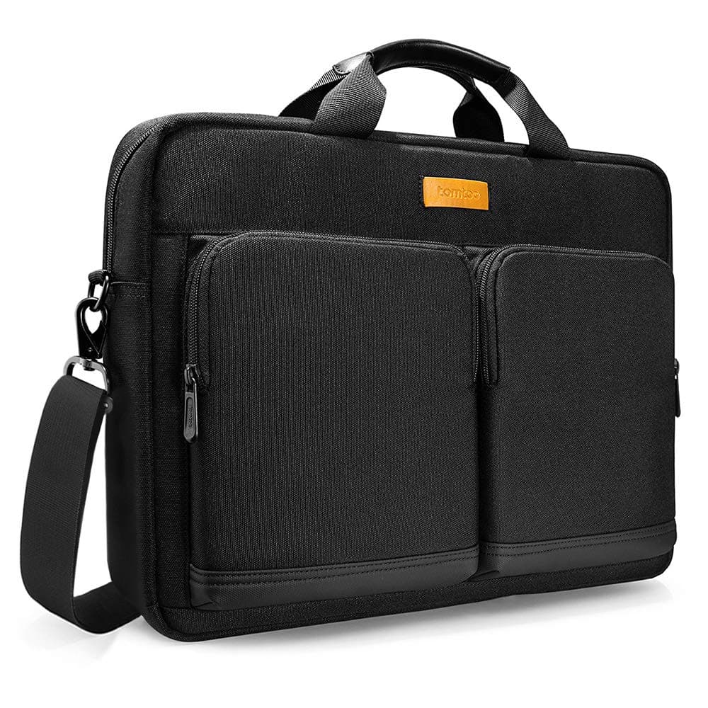 tomtoc Laptop Shoulder Bag, 15.6 Inch Laptop Briefcase Messenger Bag Case Sleeve Fits Up to 15 Inch MacBook 15.6 Inch Asus Acer Dell Lenovo HP Laptop