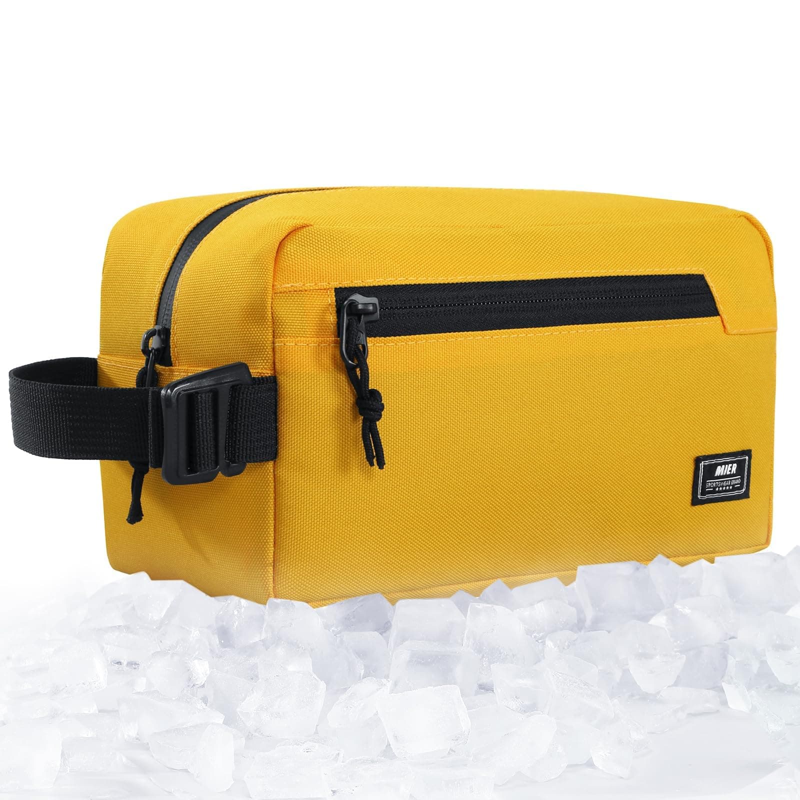 MIER Freezable Snack Bags Small Frozen Mini Cooler Lunch Bag Freezer Insulated Pouch for Adults Work Travel On-the-go,Yellow