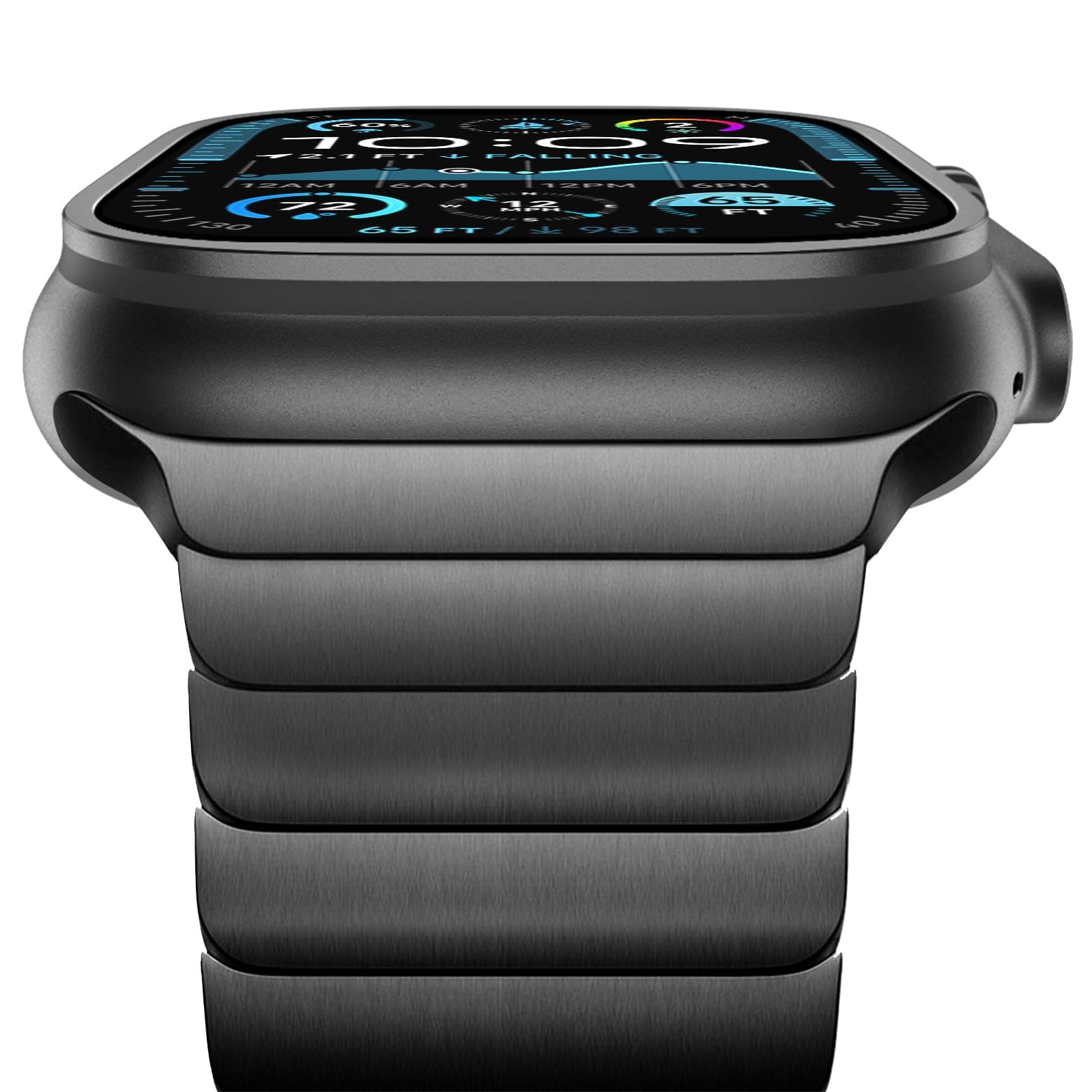 NewWays Titanium & Stainless Steel Link Bracelet for Apple Watch Band Ultra 3 2 1 Band 49mm Series11 10 46mm 42mm 45mm 44mm 41mm 40mm 38mm Series 3-11