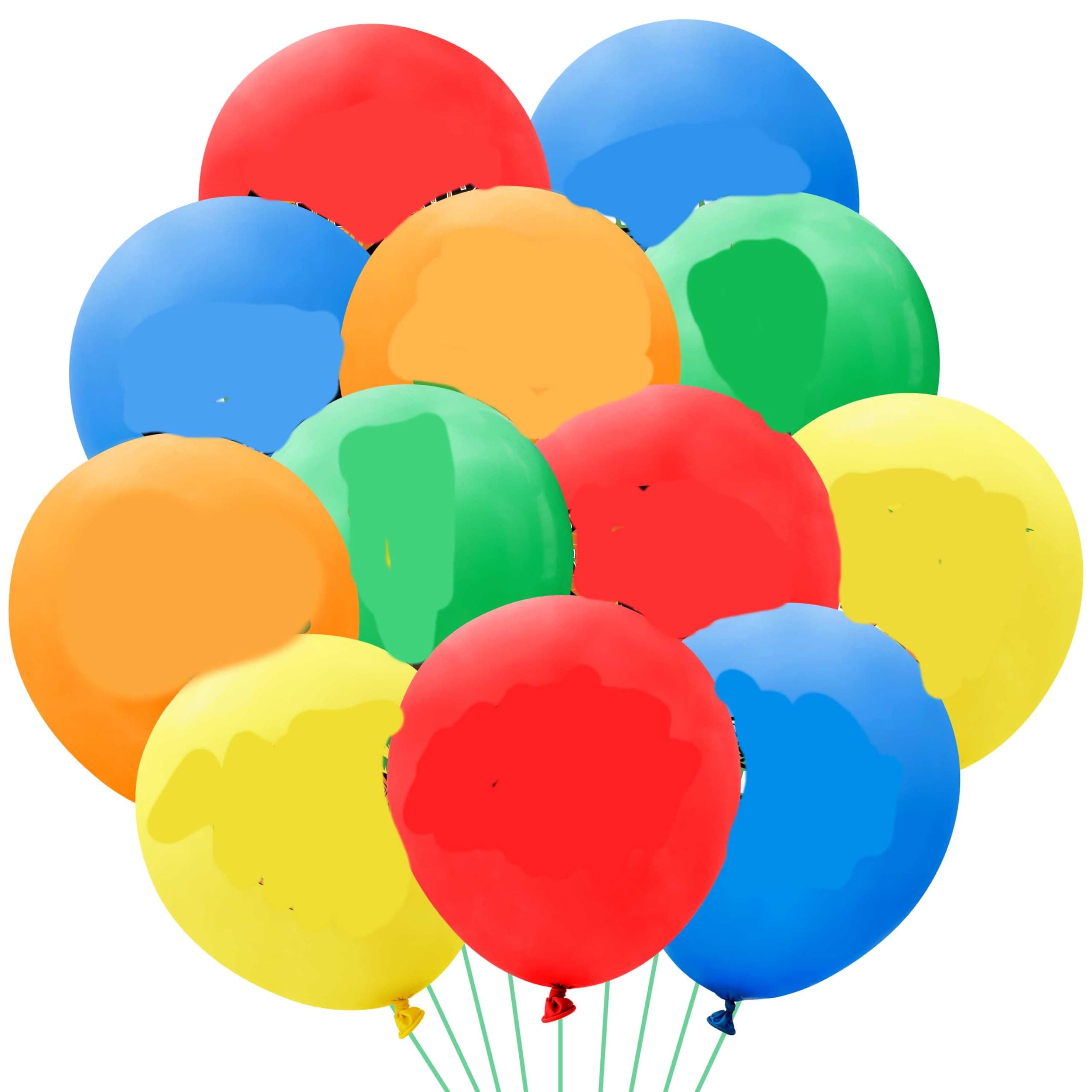 50 Packs Party Balloons Party Decorations Supplies Favors 12 Inches Blue Red Yellow Latex Balloons for Kids Birthday Baby Shower