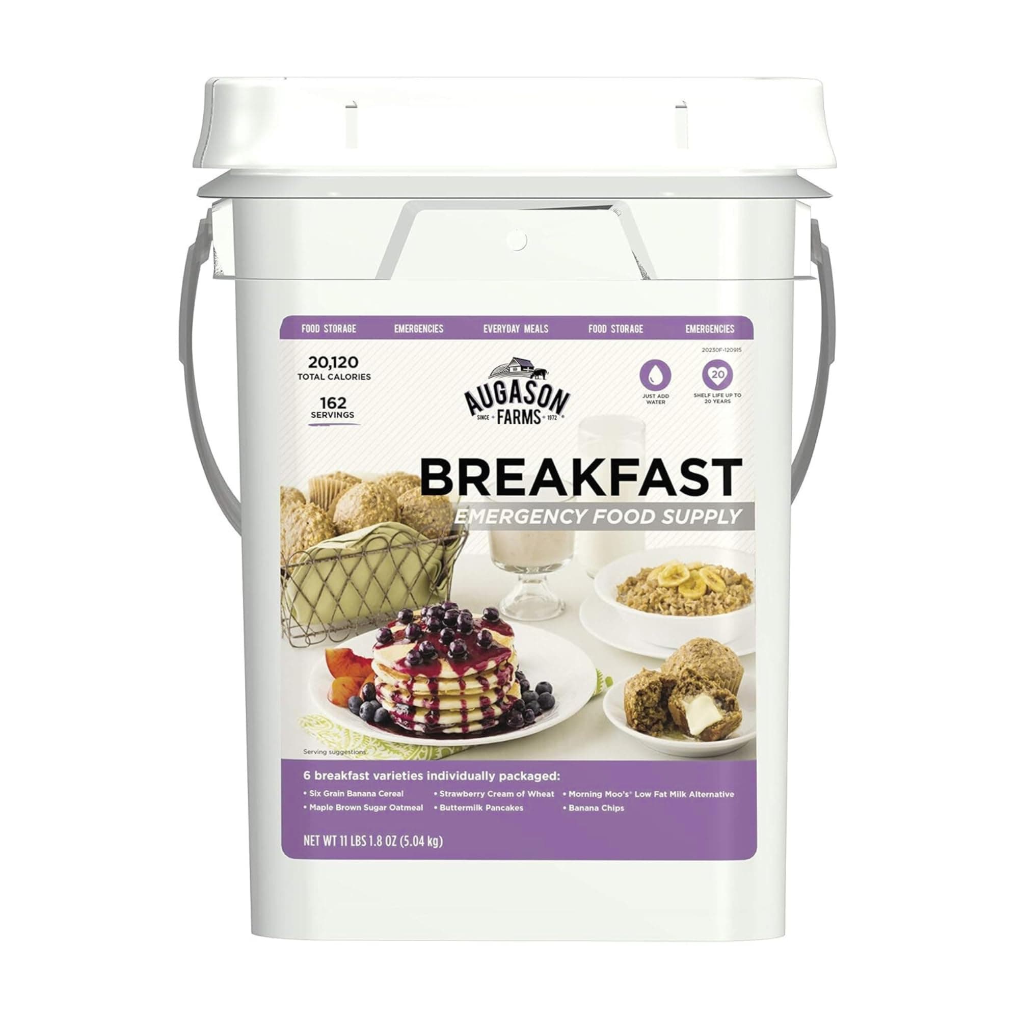 Augason Farms Breakfast Emergency Food Supply 4 Gallon Pail