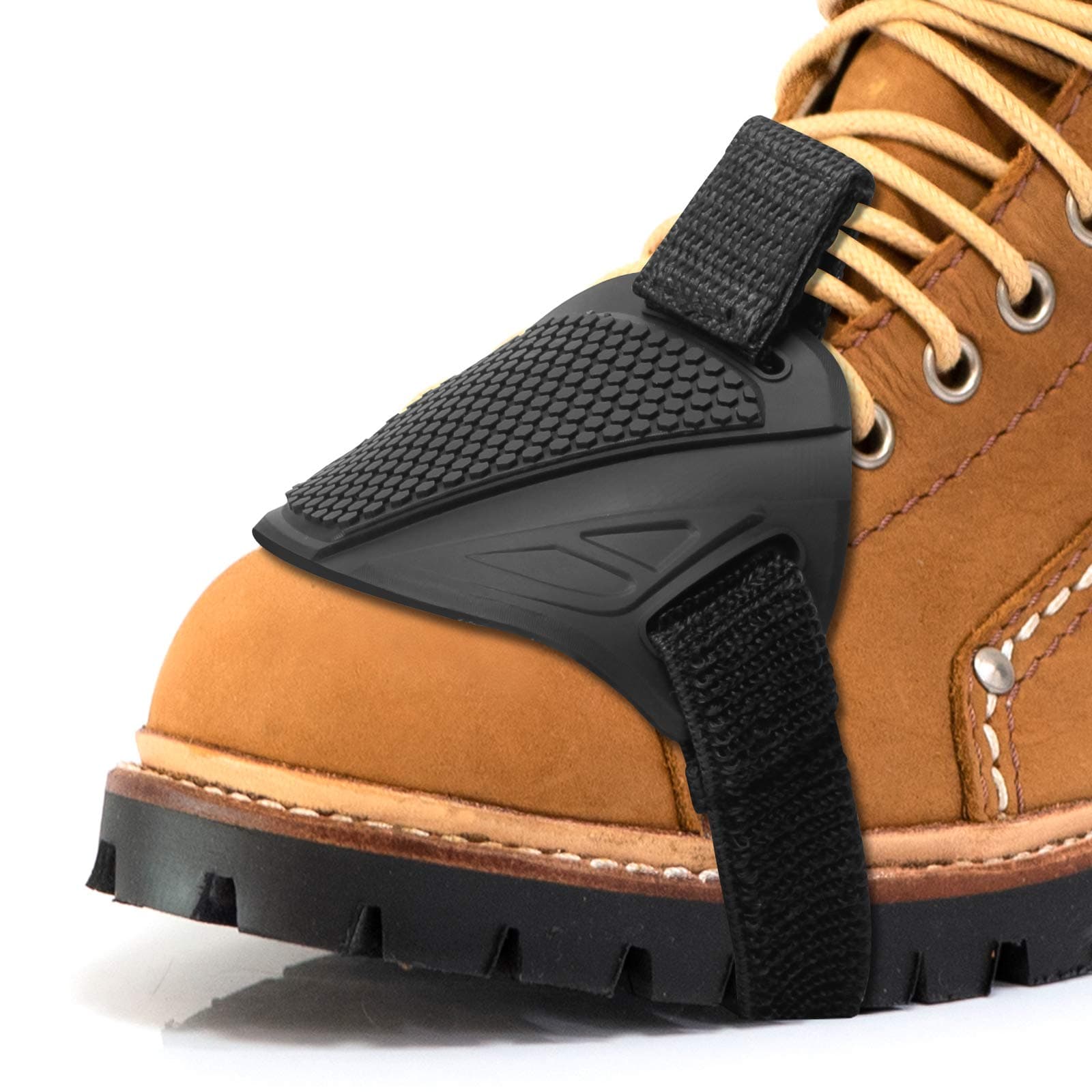 Coitak Motorcycle Motorbike Shift Pad, Motorcycle Shoe Boot Protector Cover, Protective Rubber Gear Shifter Guards (Black)